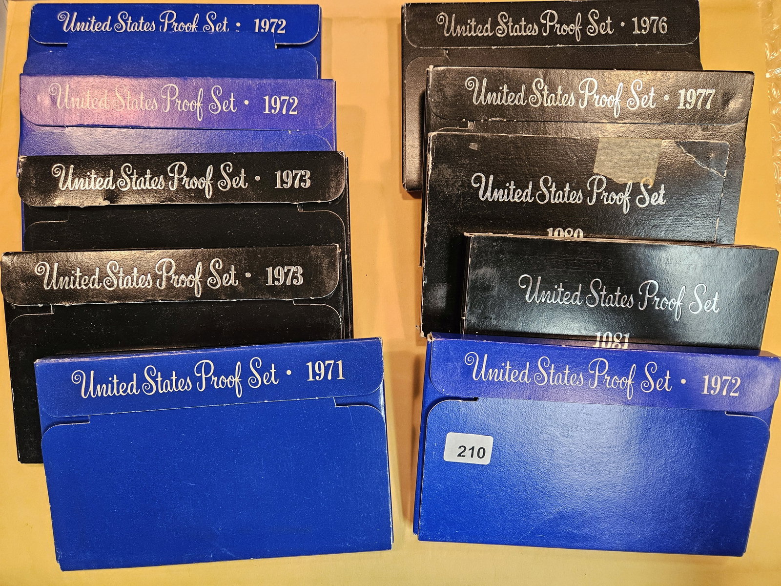 Ten mixed US Proof sets (1 of 1)