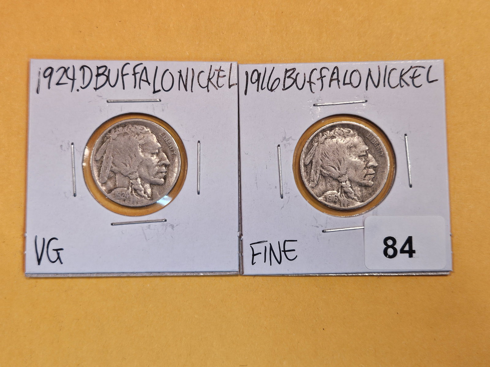Two Better date 1924-D and 1916 Buffalo Nickels (1 of 2)