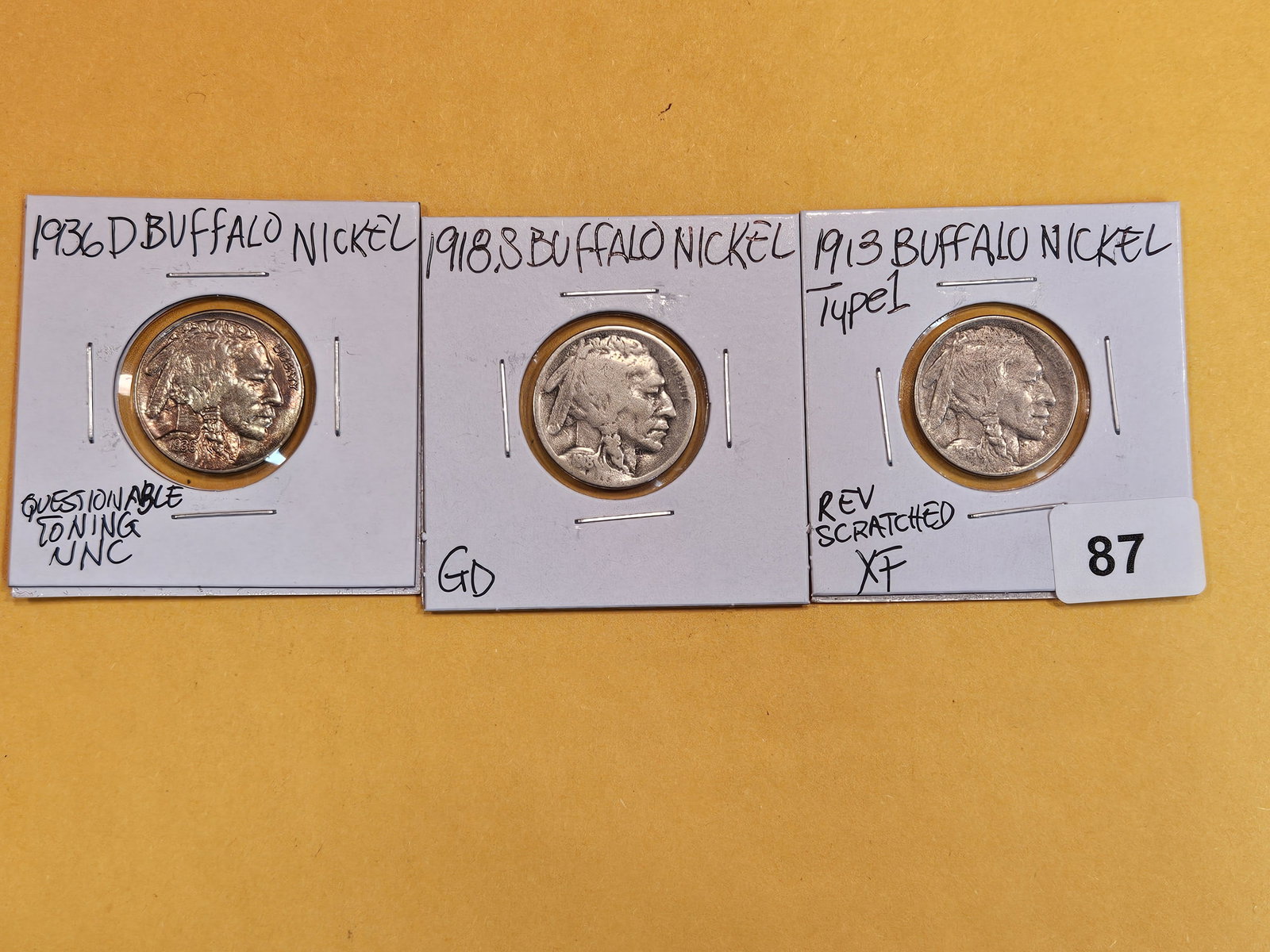 Three better Buffalo Nickels (1 of 2)