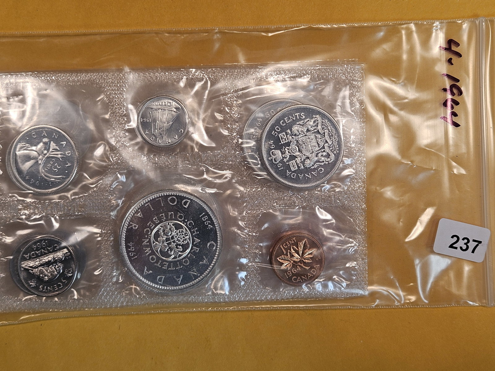 Four GEM 1964 Canada Proof Silver Coin sets (1 of 2)