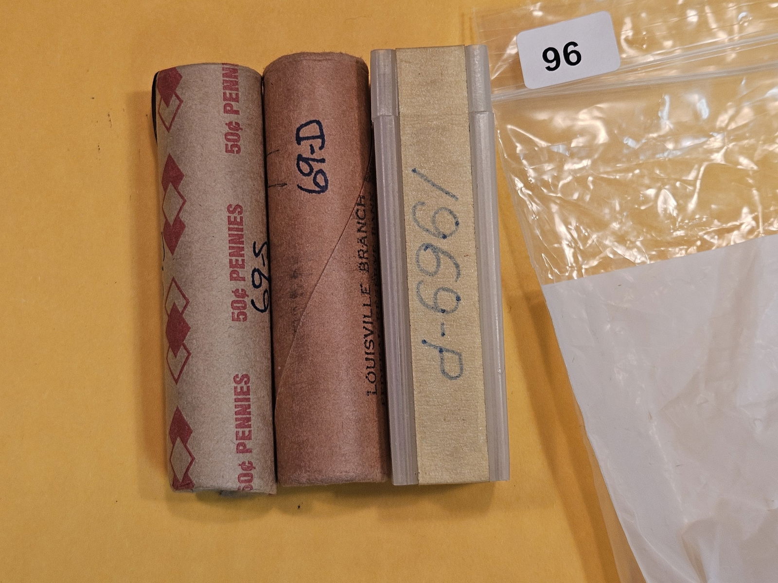 1969 P-D-S BU Lincoln Cent rolls (1 of 2)