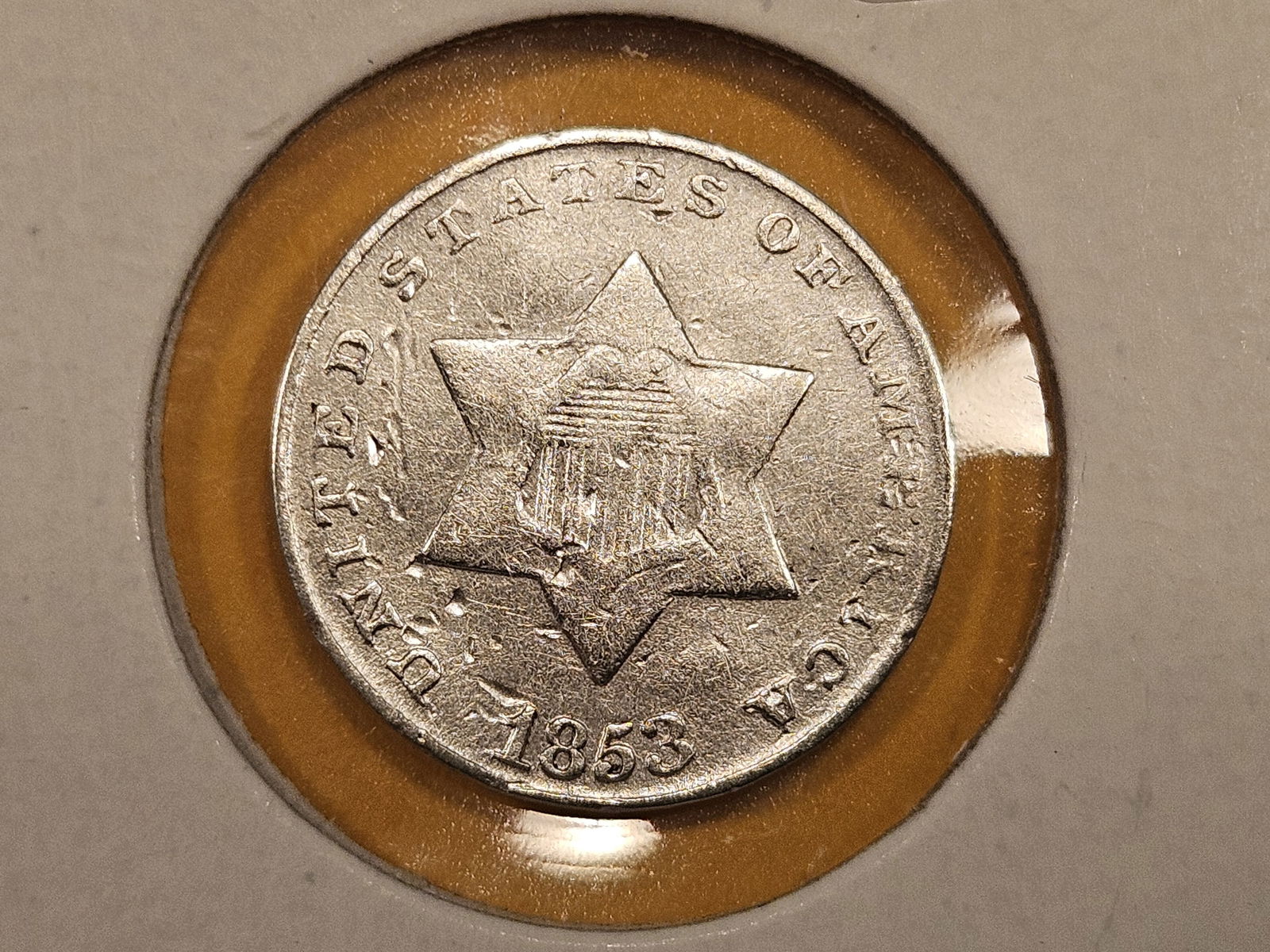 1853 Three Cent Silver Trime (1 of 4)