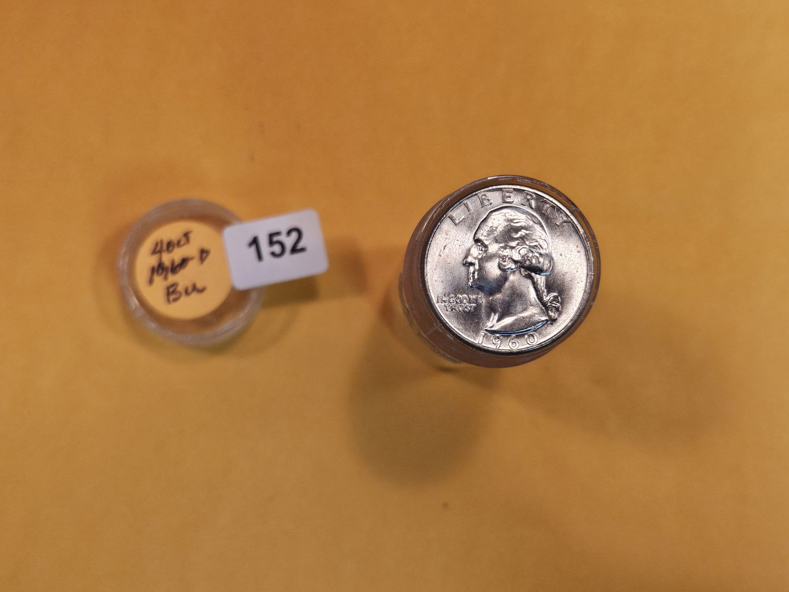 FULL ROLL of Brilliant Uncirculated 1960 Washington Quarters (1 of 2)