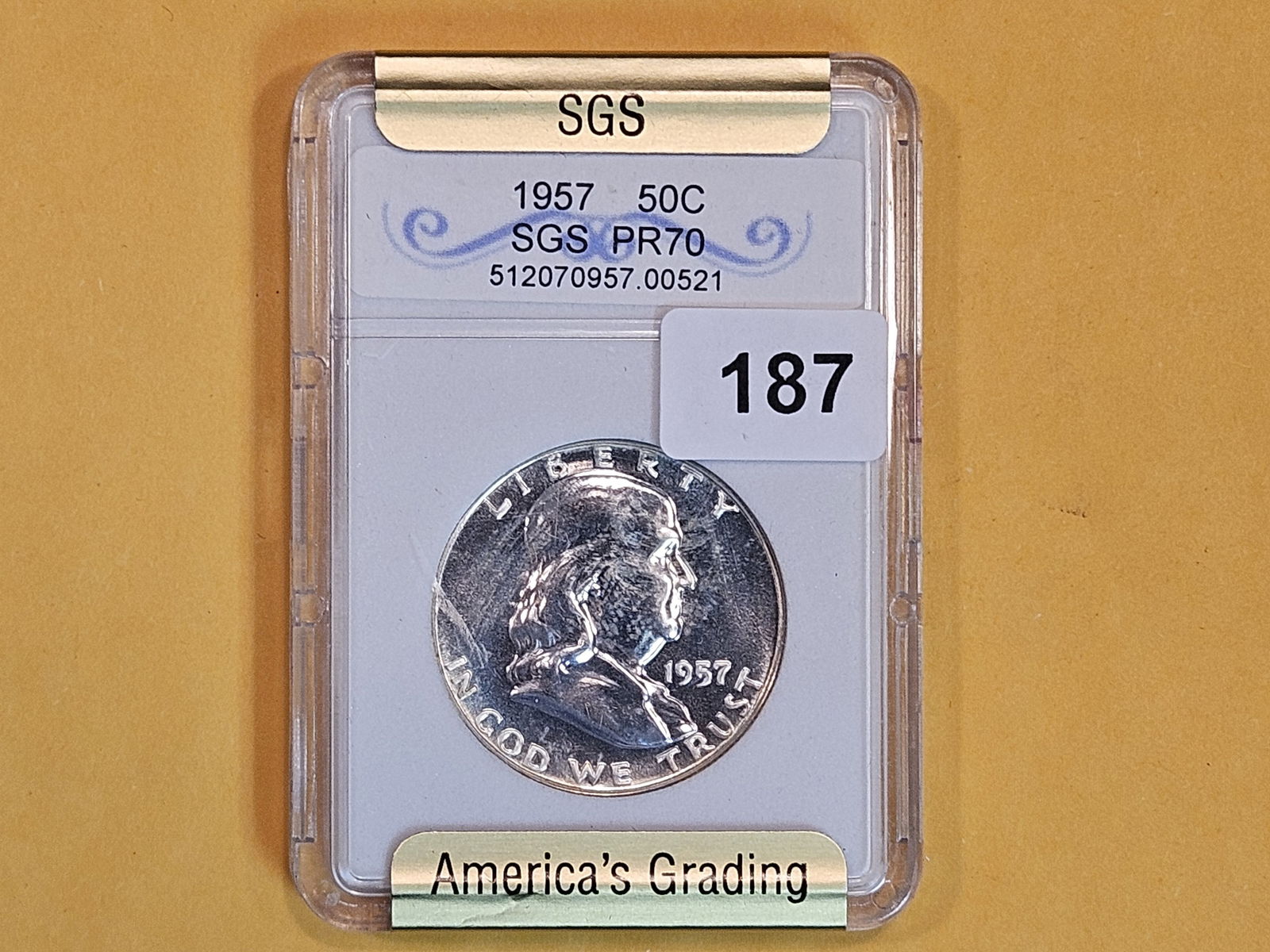 GEM Proof 1957 Franklin Half Dollar (1 of 2)