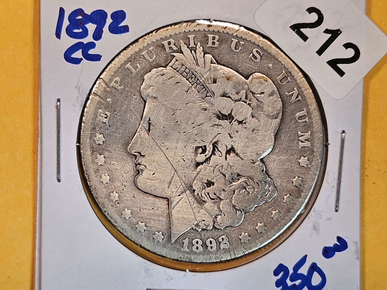 ** KEY DATE ** 1892-CC Morgan Dollar (1 of 3)