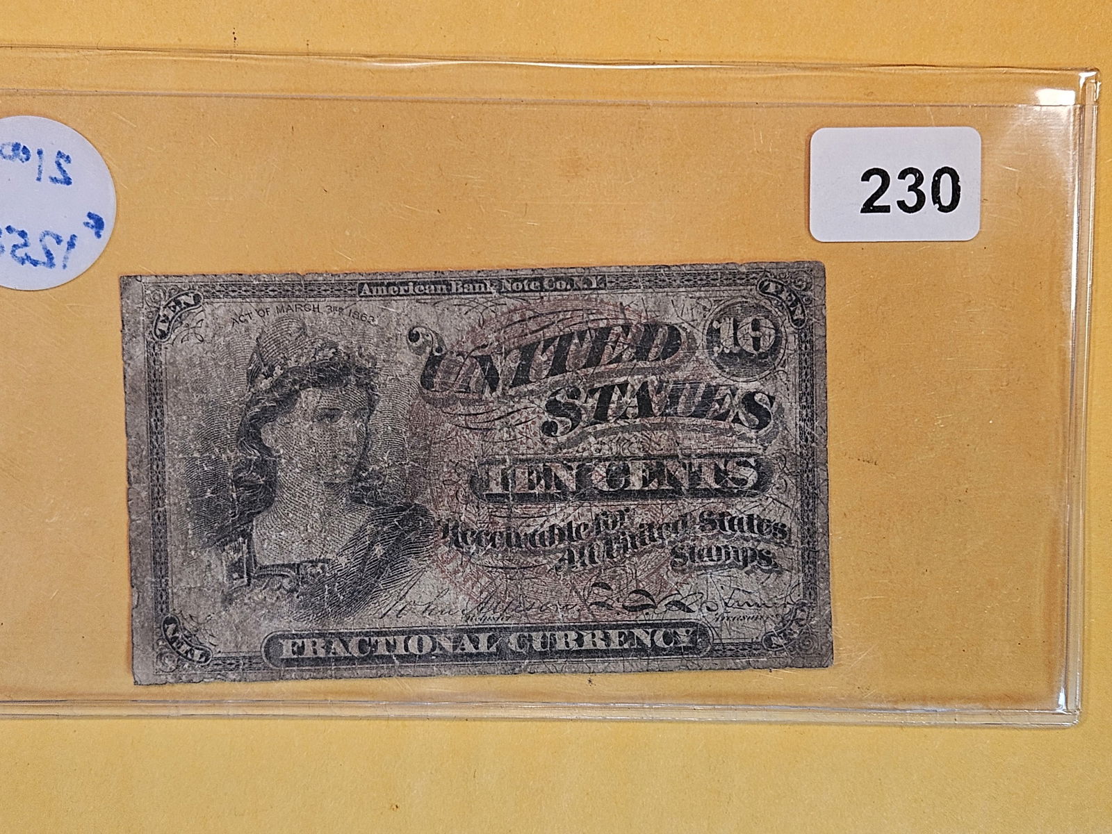 Ten cent Fractional Currency (1 of 2)