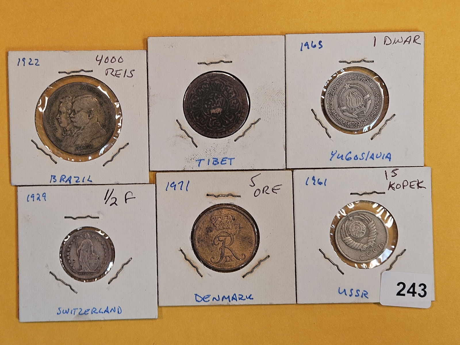 Six mixed World Coins (1 of 2)