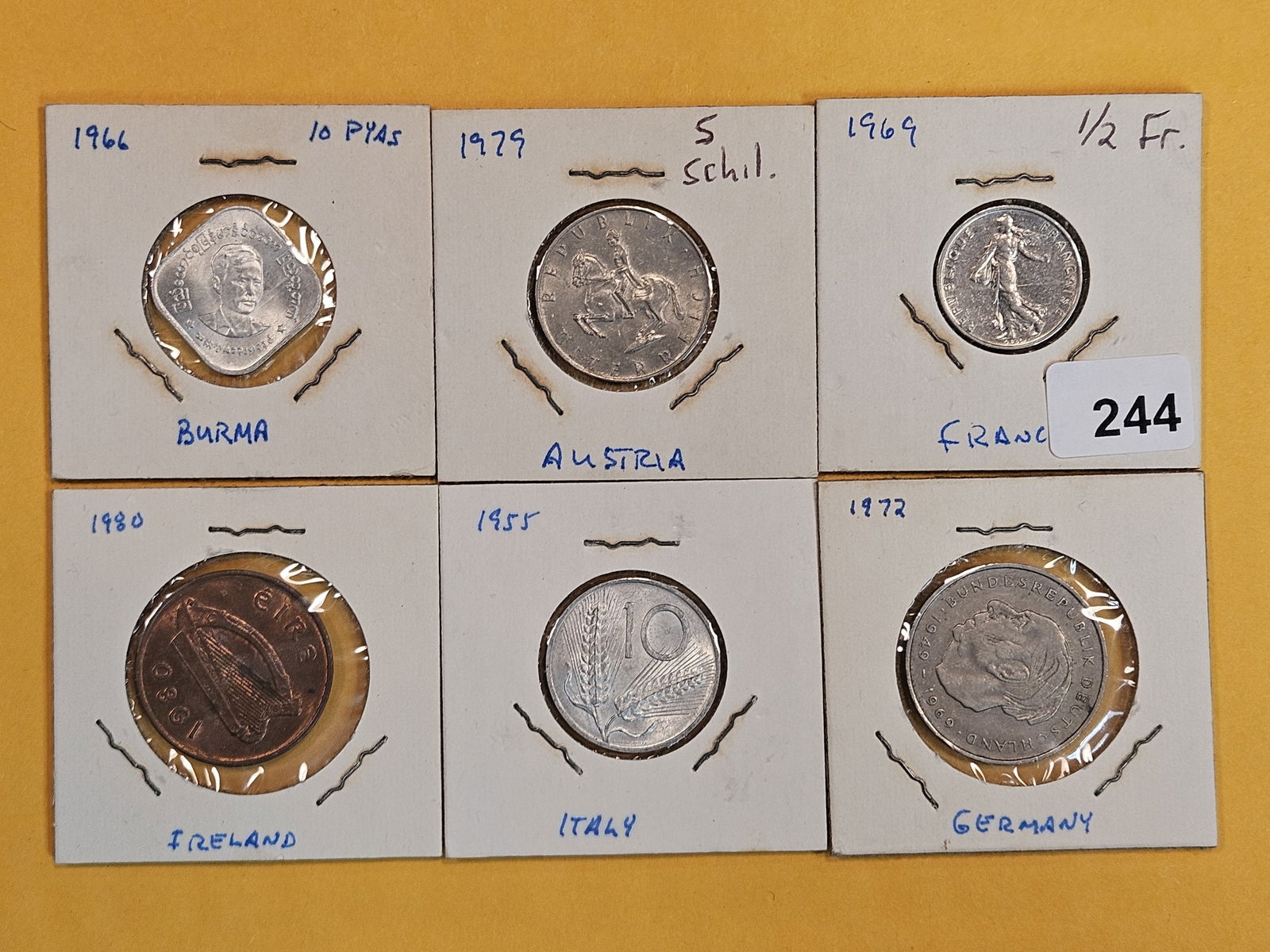 Six mixed World Coins (1 of 2)