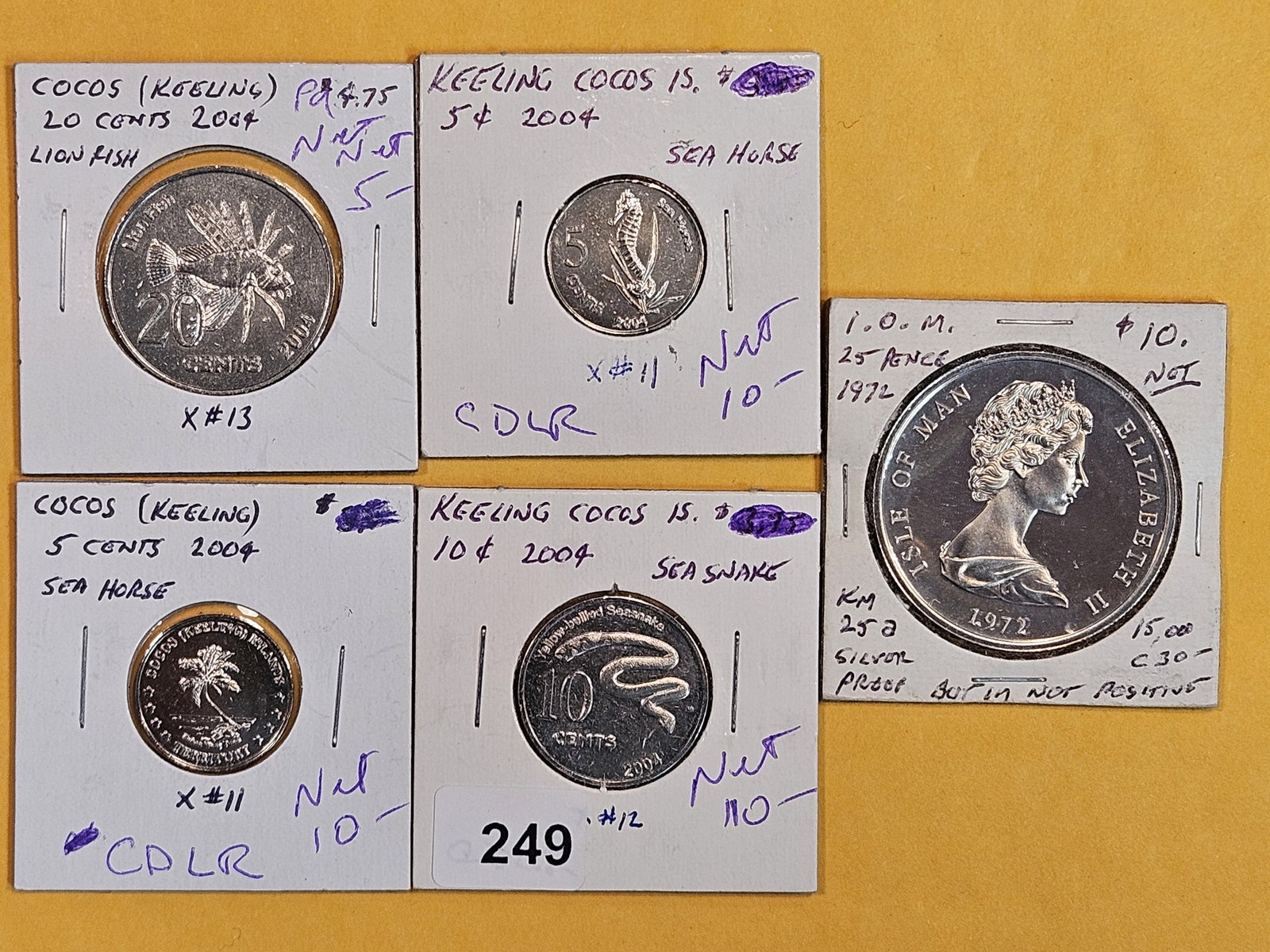 Cocos (Keeling) and Isle of Man coinage (1 of 2)