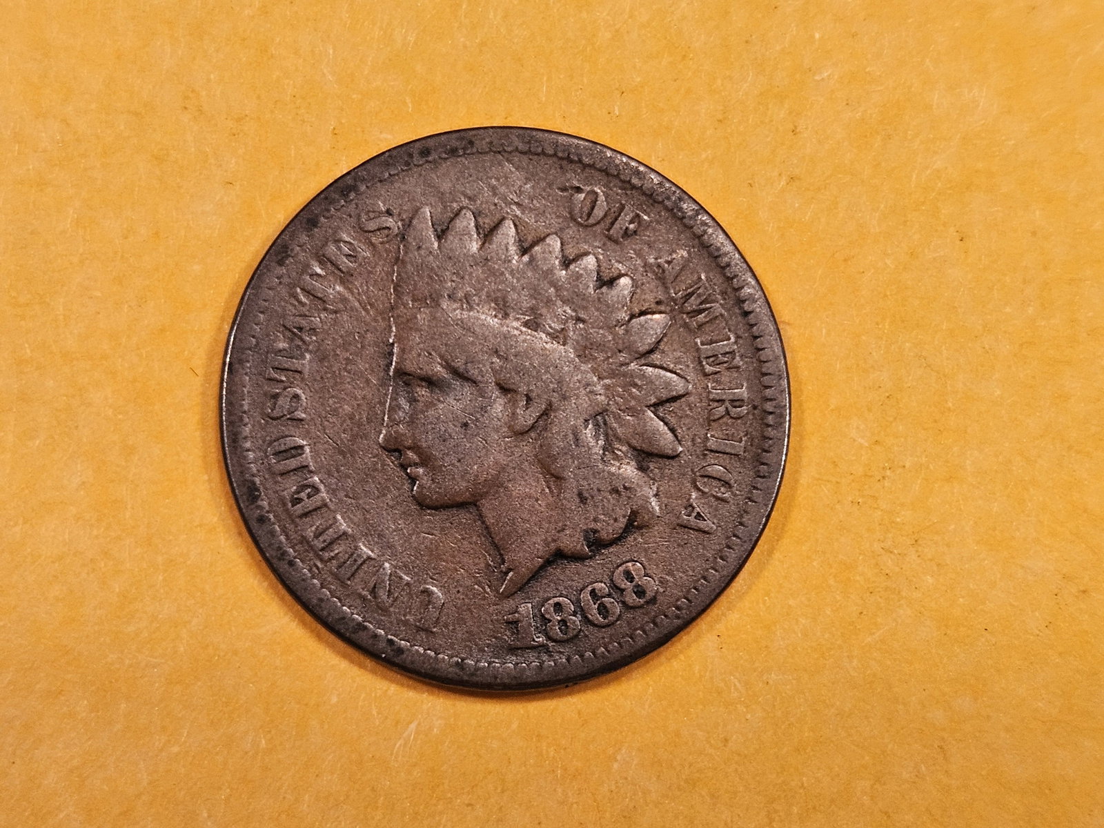 Semi-Key 1868 Indian Cent (1 of 3)