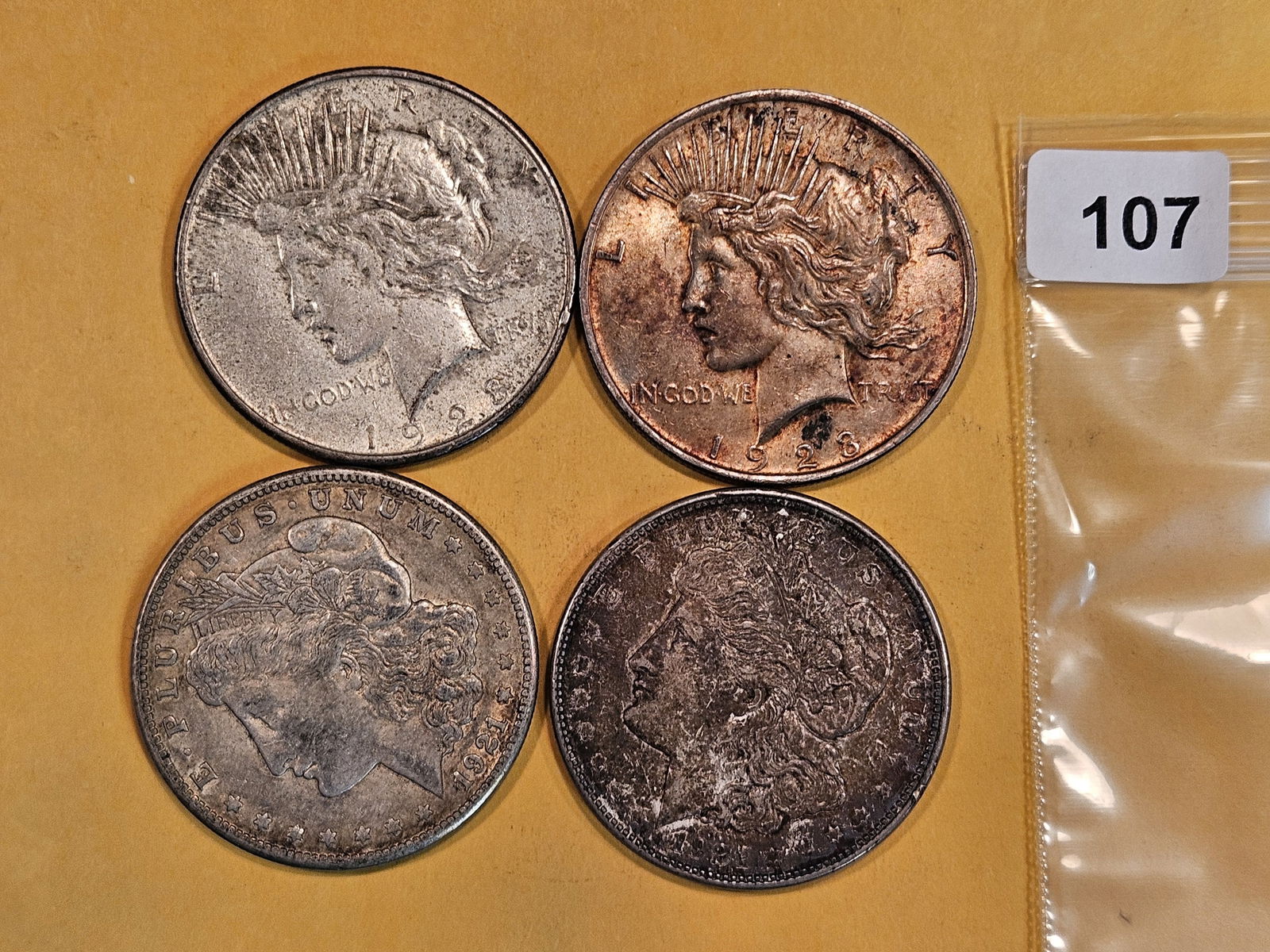 Four mixed silver Dollars (1 of 2)