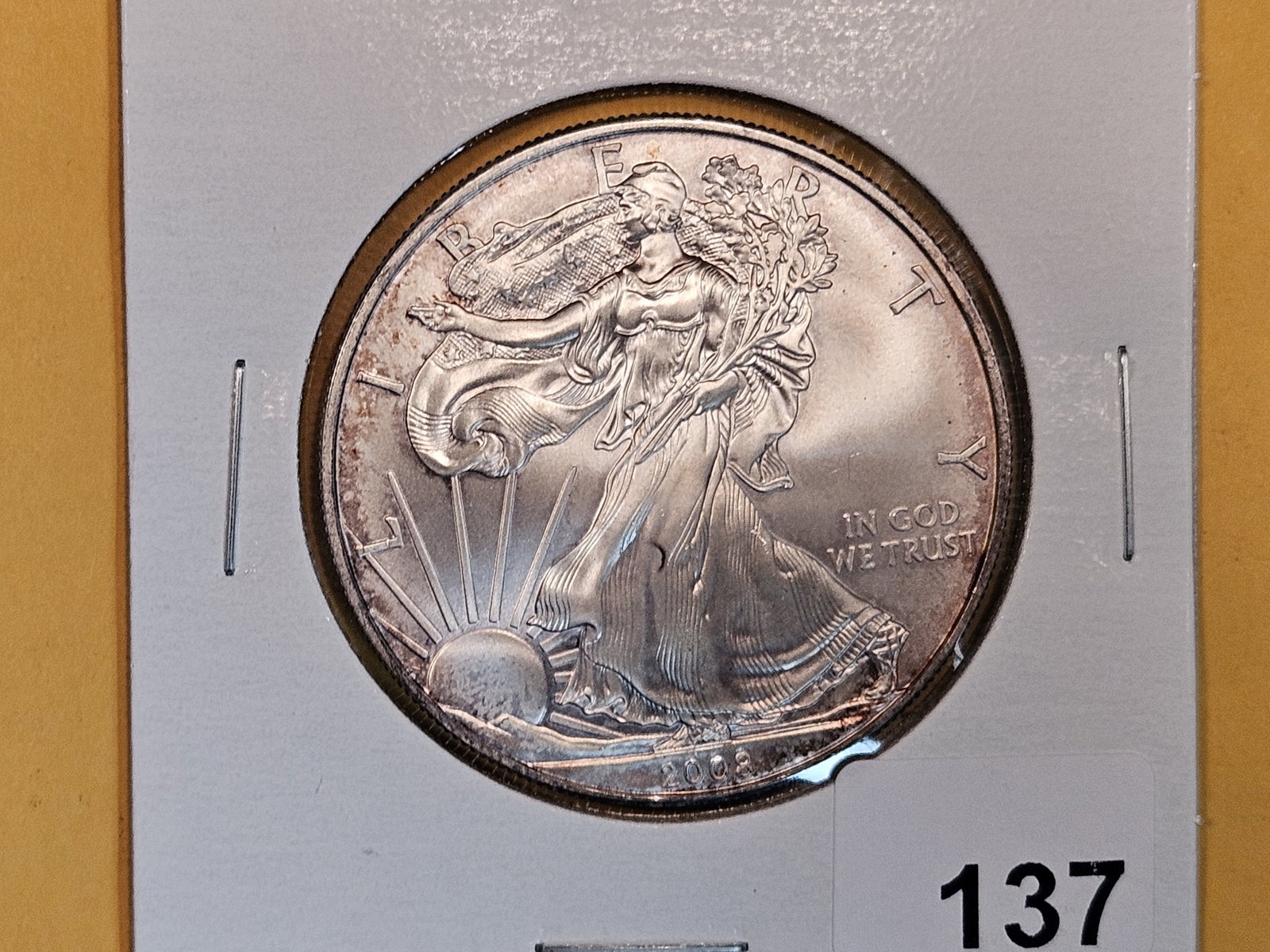 GEM Brilliant Uncirculated 2008 American Silver Eagle (1 of 2)