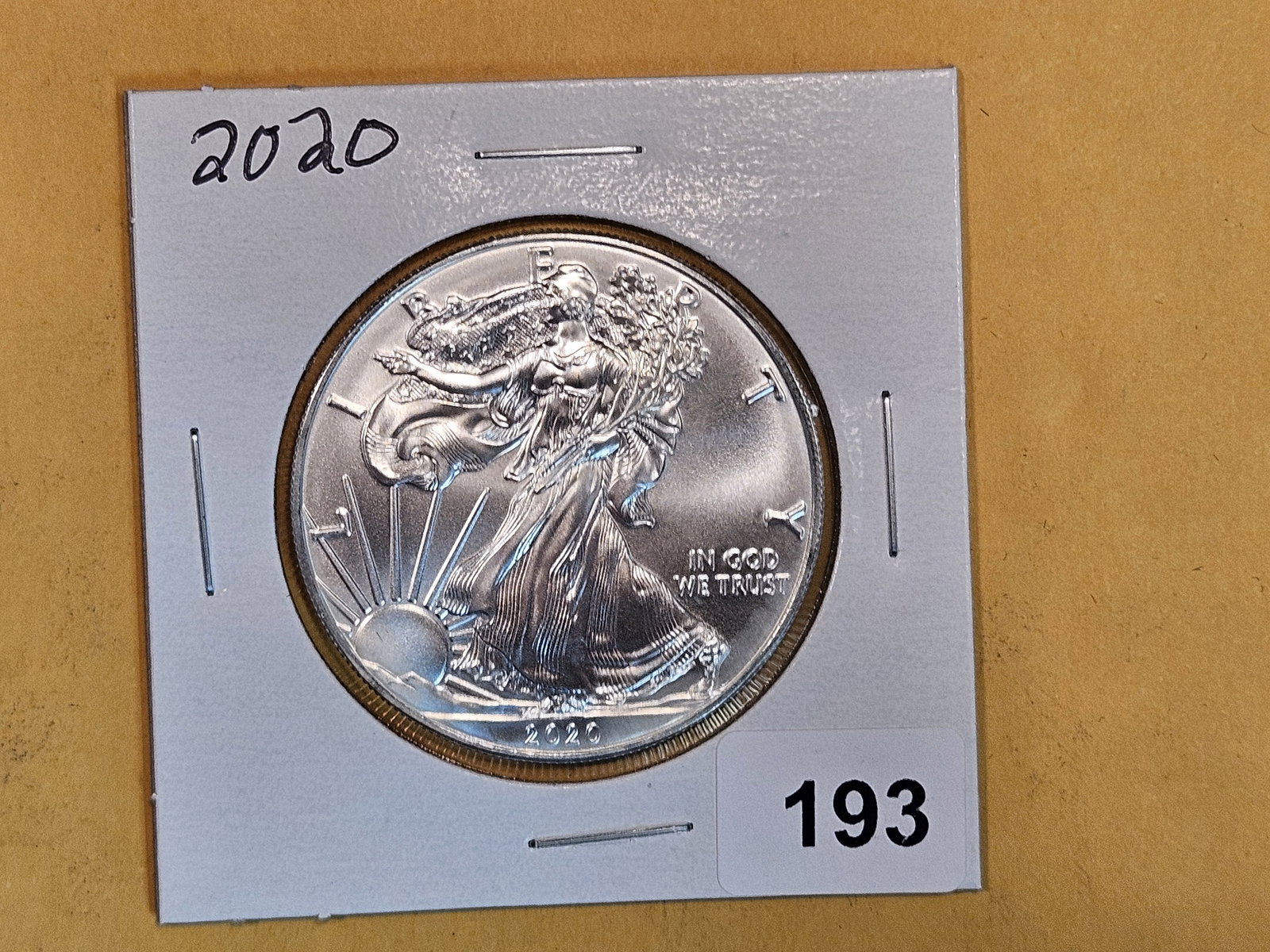GEM Brilliant Uncirculated 2020 American Silver Eagle (1 of 2)