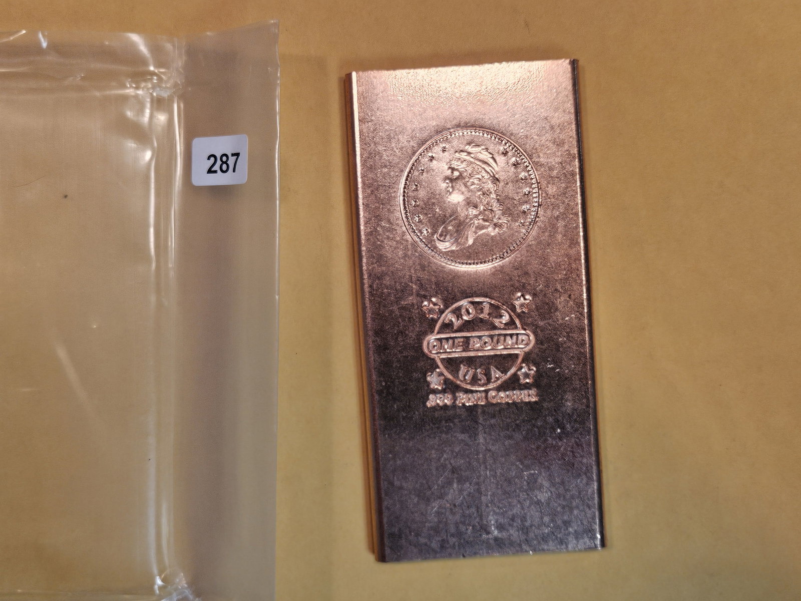 ONE POUND .999 fine Copper bar (1 of 1)