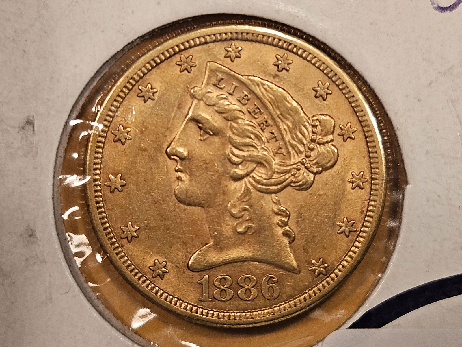 GOLD! 1886-S Liberty Head Gold Five Dollar Half-Eagle (1 of 4)