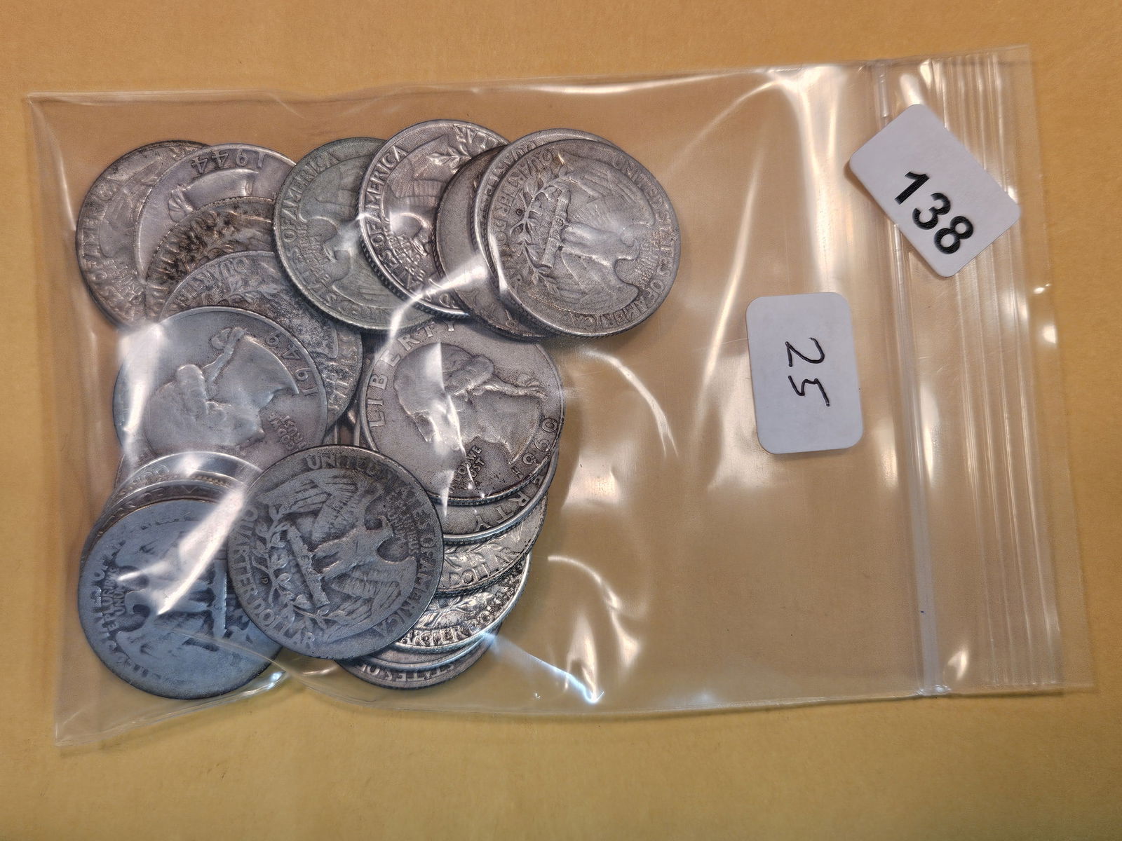 Twenty-Five mixed, silver, Washington Quarters (1 of 1)
