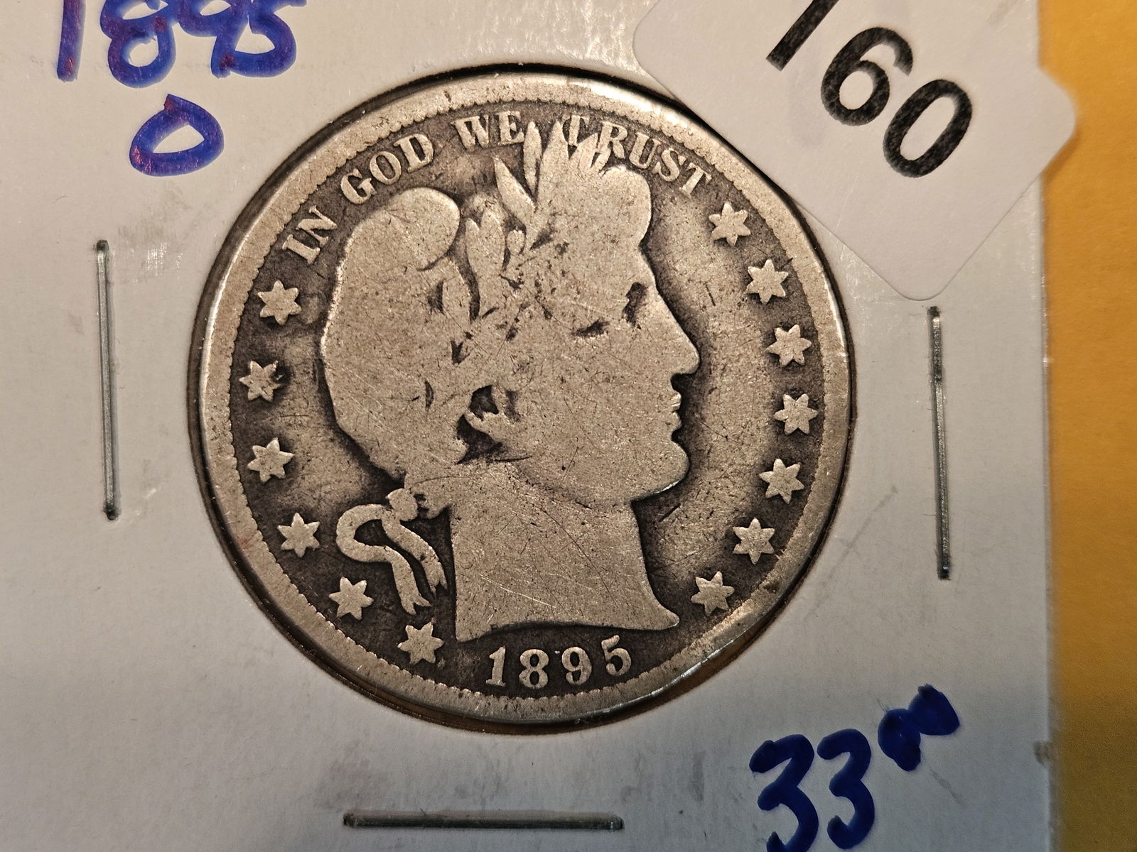 Better date 1895-O Barber Half Dollar (1 of 3)