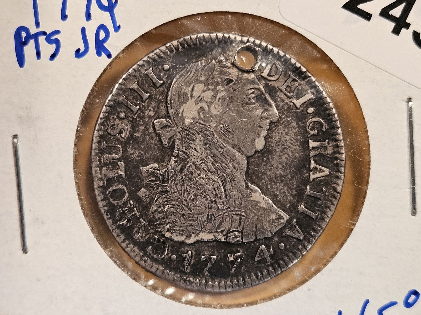 1774 PTS JR Bolivia silver 2 reales (1 of 3)