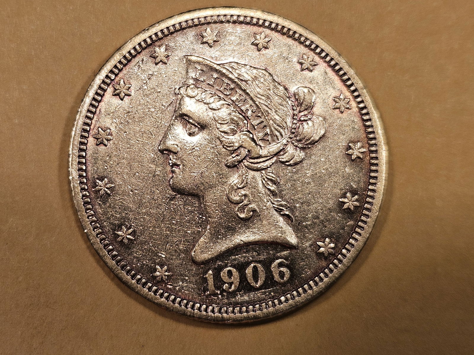 GOLD! Brilliant About Uncirculated Plus 1906-D Gold Liberty Head Ten Dollars (1 of 5)