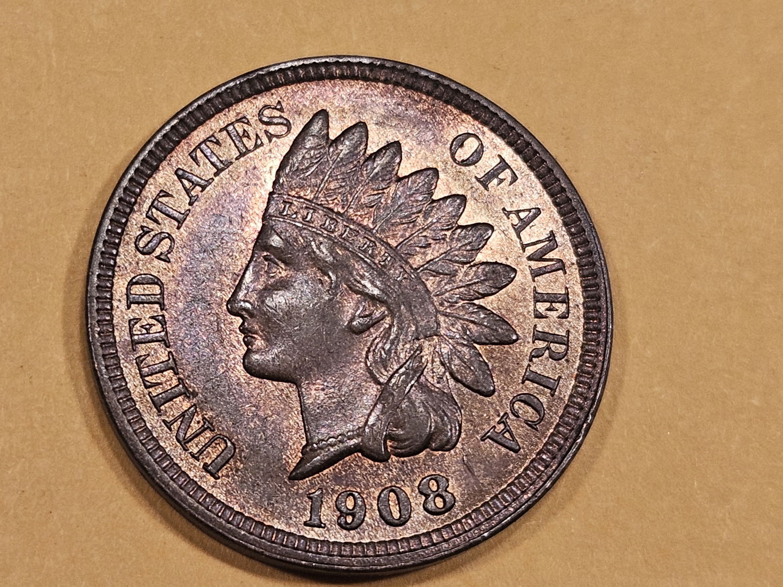 Brilliant Uncirculated 1908 Indian Cent (1 of 6)
