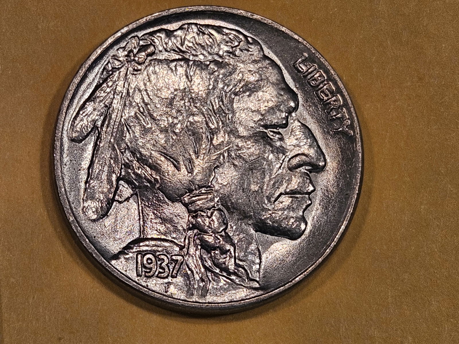Choice Brilliant Uncirculated 1937 Buffalo Nickel (1 of 8)