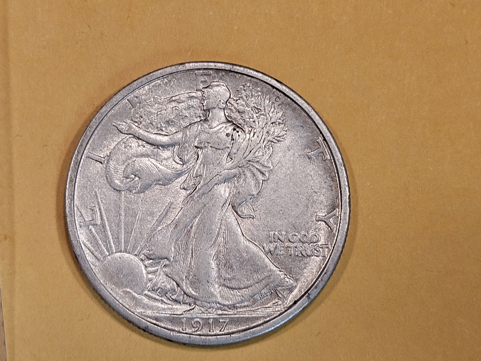 1917-S Reverse Mint Mark Walking Liberty Half Dollar (1 of 3)