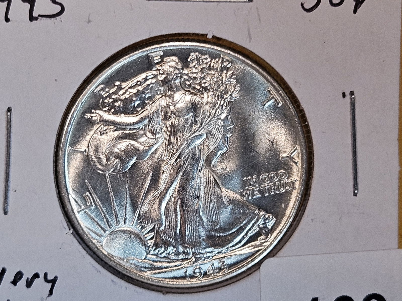 Very Choice Brilliant Uncirculated 1943 Walking Liberty half Dollar (1 of 7)