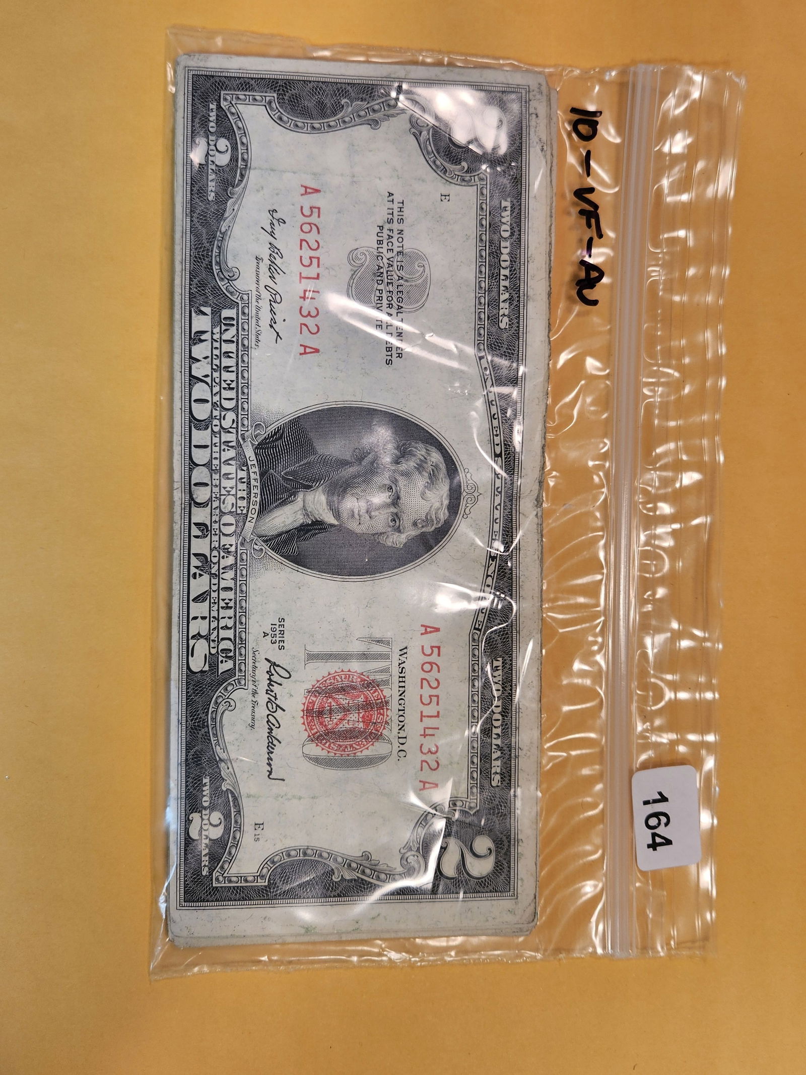 Ten $2 US Notes in Very Fine to About Uncirculated (1 of 2)