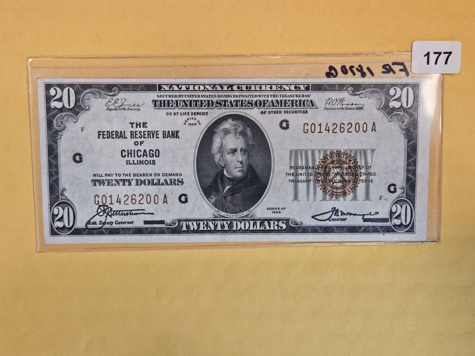 1929 Twenty Dollar Brown Seal National Currency Choice Uncirculated (1 of 2)