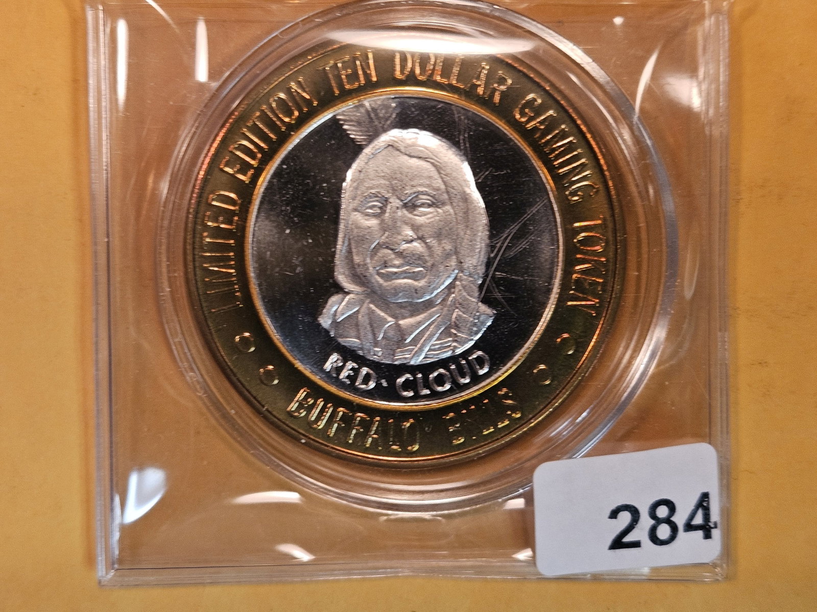 Ten Dollar .999 fine Silver Center Casino Gaming Token: Buffalo Bills. Each of these gaming tokens has about $20 worth of silver in it.