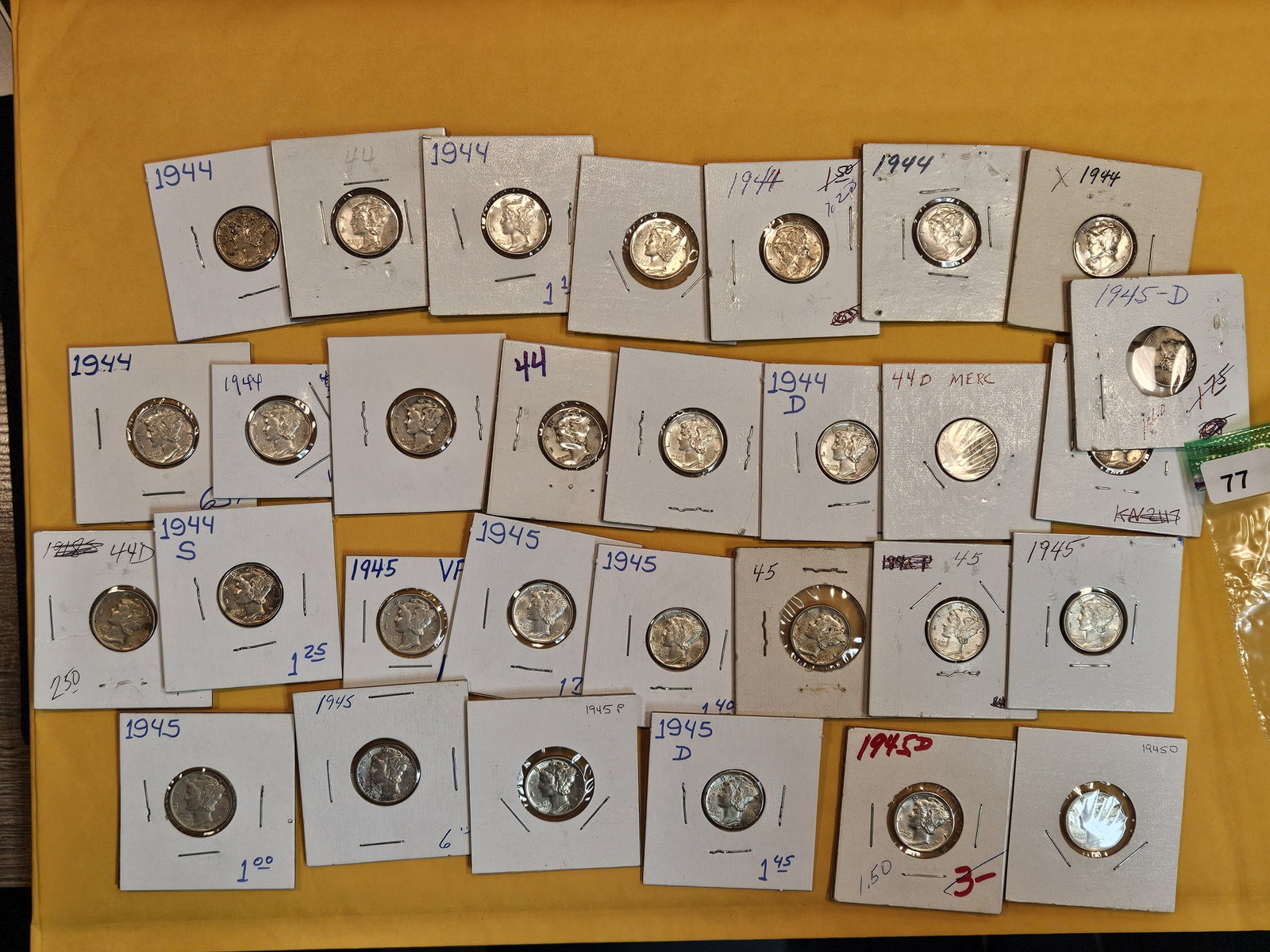 Thirty silver Mercury Dimes (1 of 5)