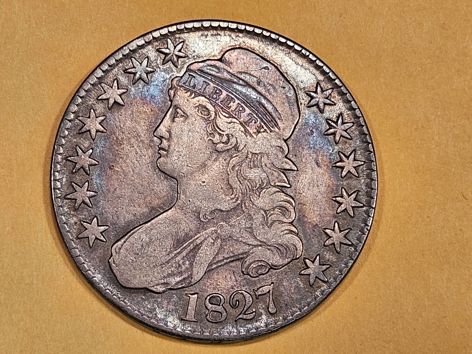 1827 Capped Bust Half Dollar in Very Fine (1 of 6)