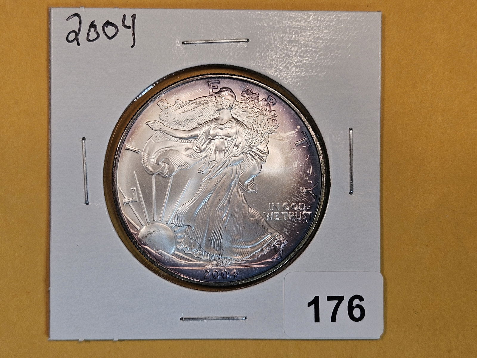 GEM Brilliant Uncirculated 2004 American Silver Eagle (1 of 2)