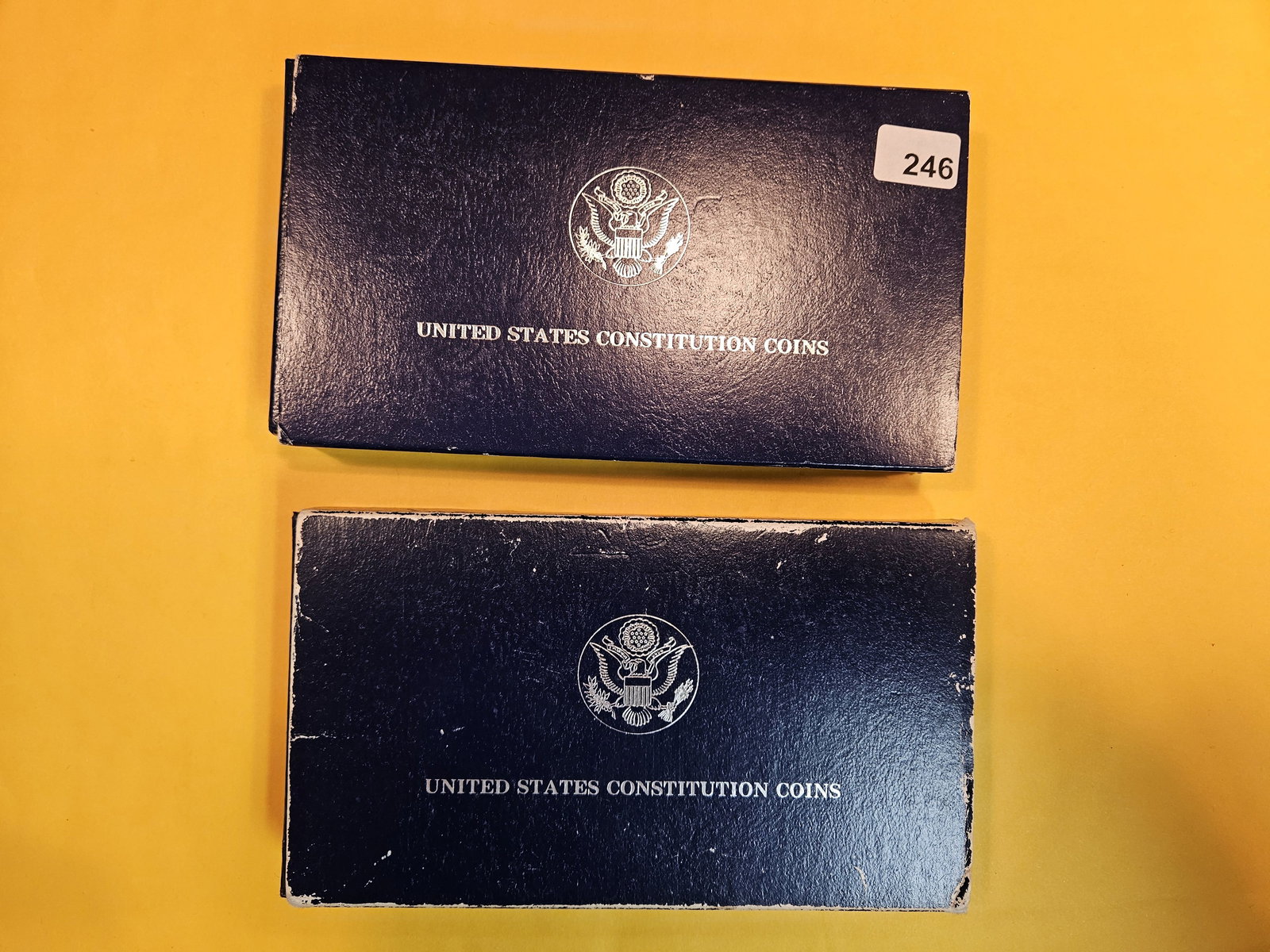 Two 1987 US Proof Deep Cameo Commemorative Silver Dollar Sets (1 of 2)
