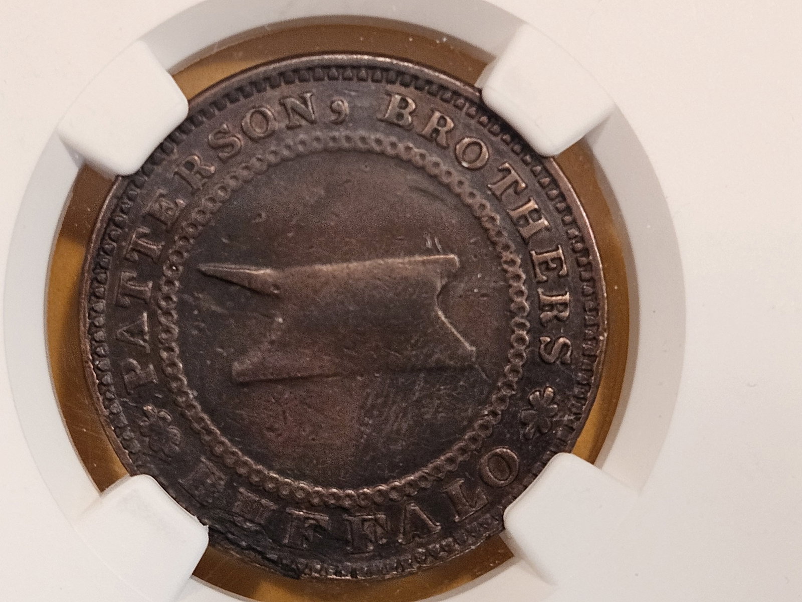 * NGC 1838-39 Buffalo New York Hard Times Token in About Uncirculated - details (1 of 4)