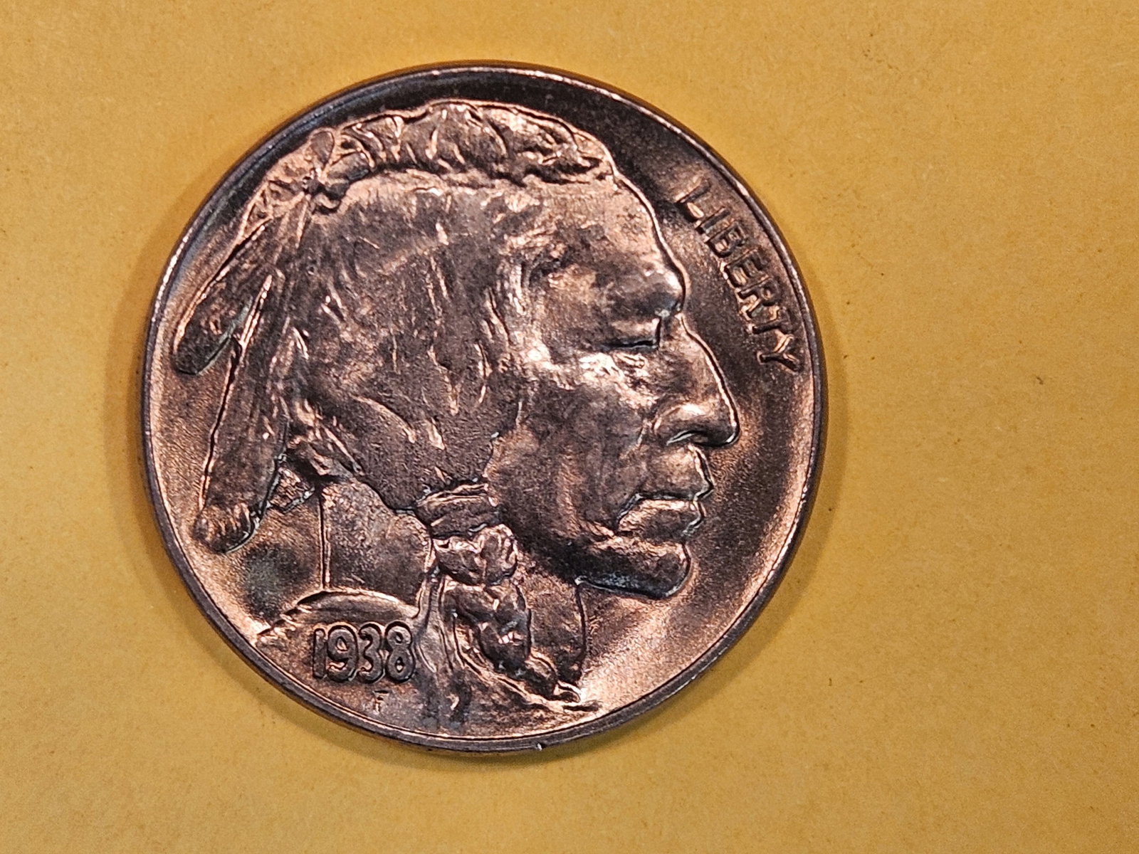 GEM Brilliant uncirculated 1938-D Buffalo Nickel (1 of 9)