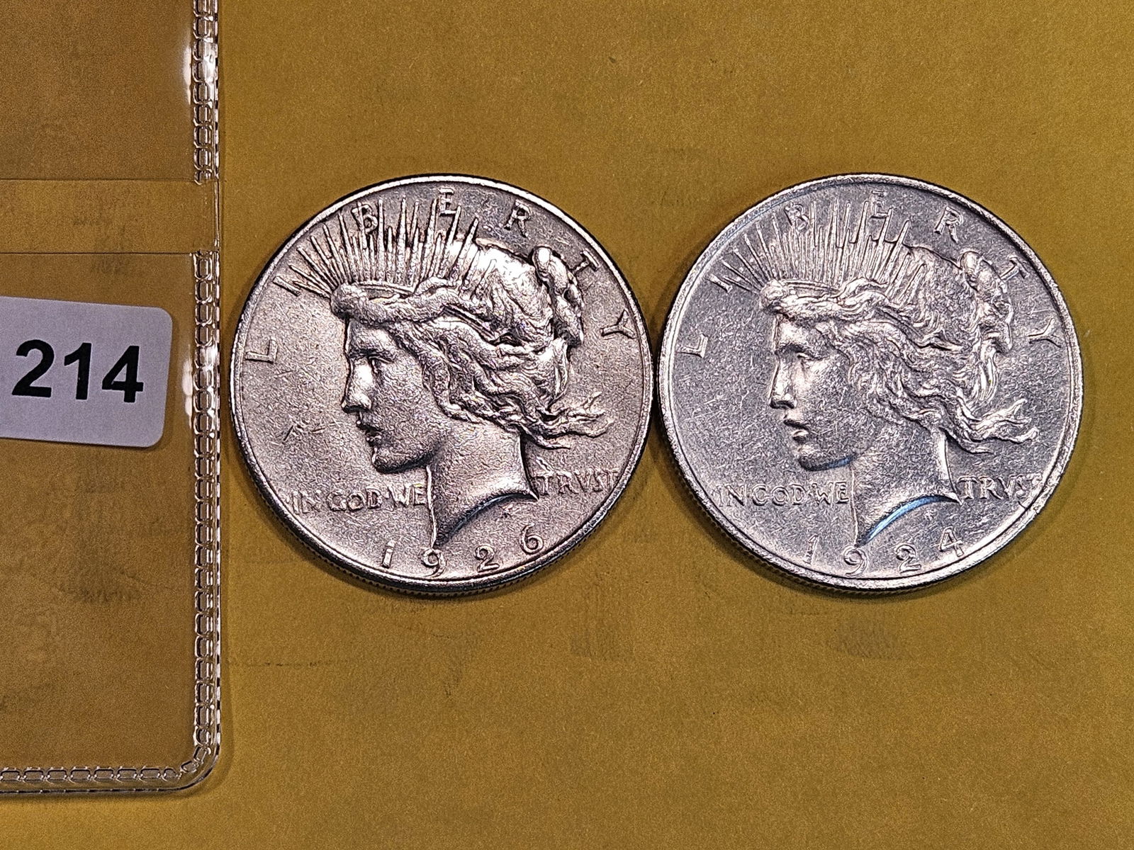 1926-S and 1924 Peace silver Dollars (1 of 2)