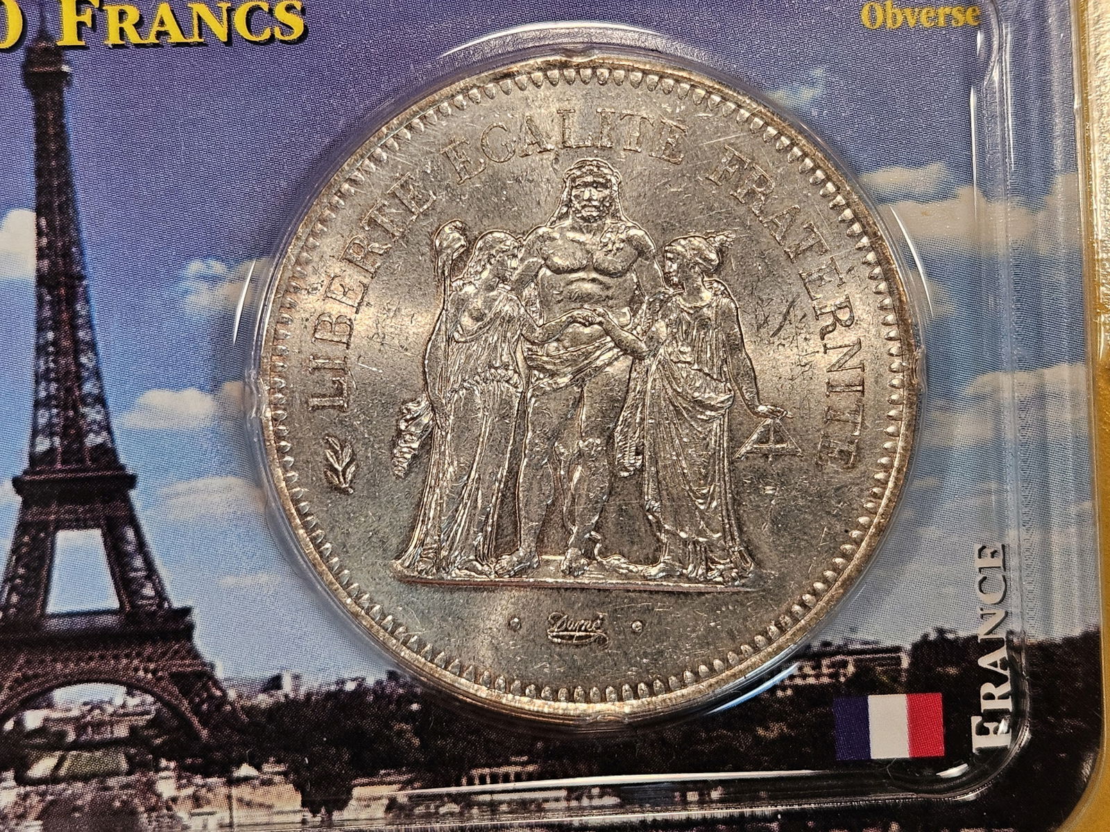 Very Choice Brilliant Uncirculated 1875 France silver 50 francs (1 of 4)