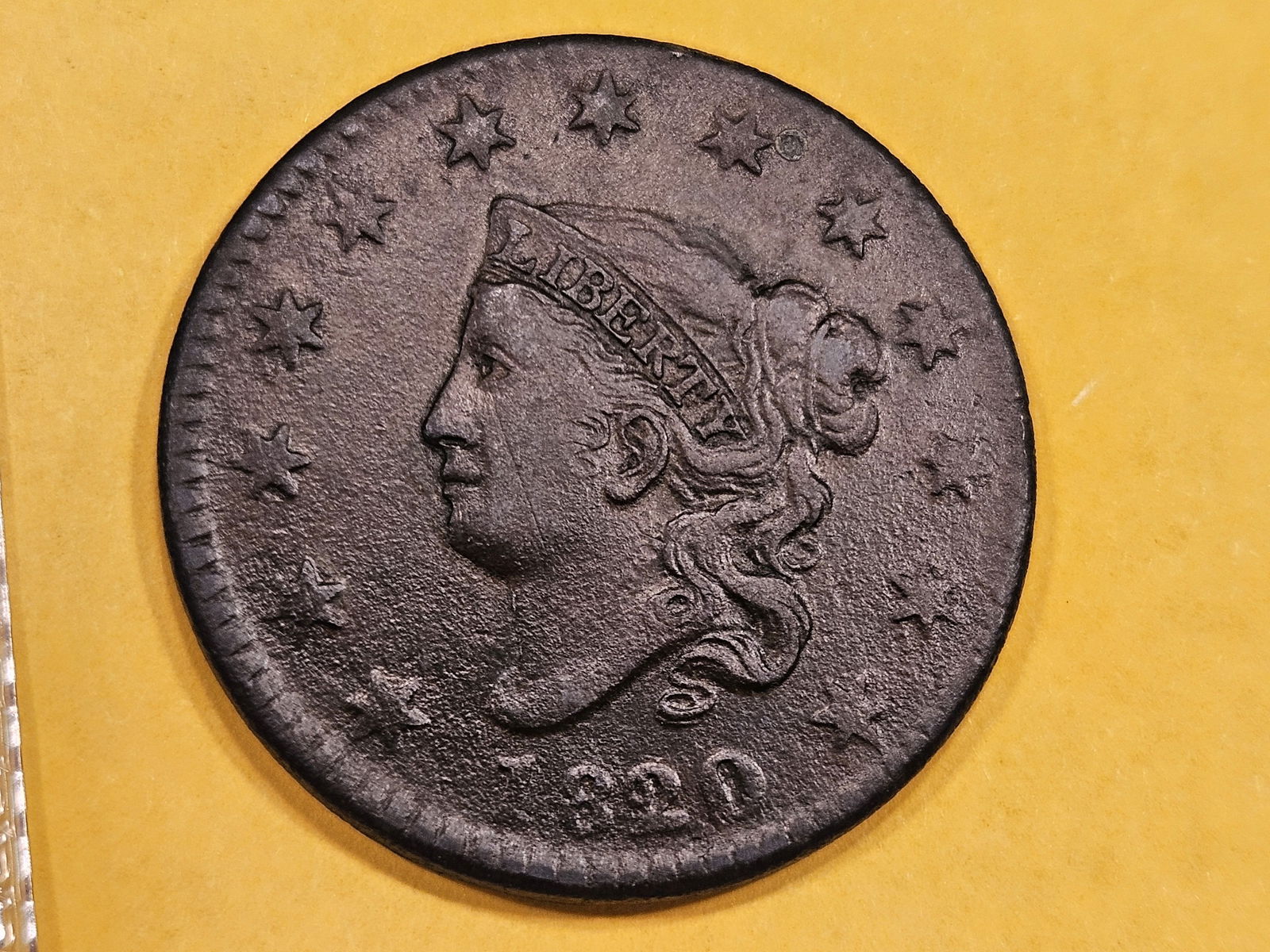 Key Variety! 1820/19 Coronet Head Large Cent (1 of 4)