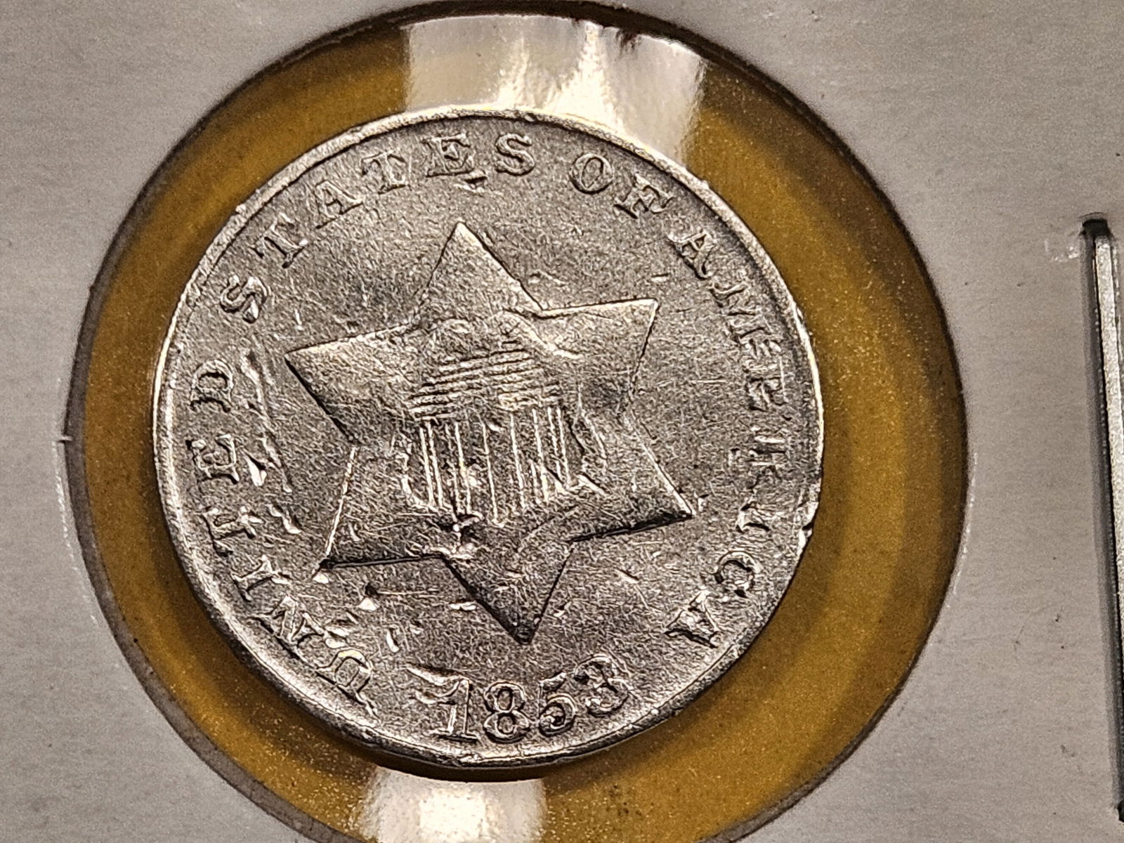1853 Three Cent Silver Trime (1 of 3)