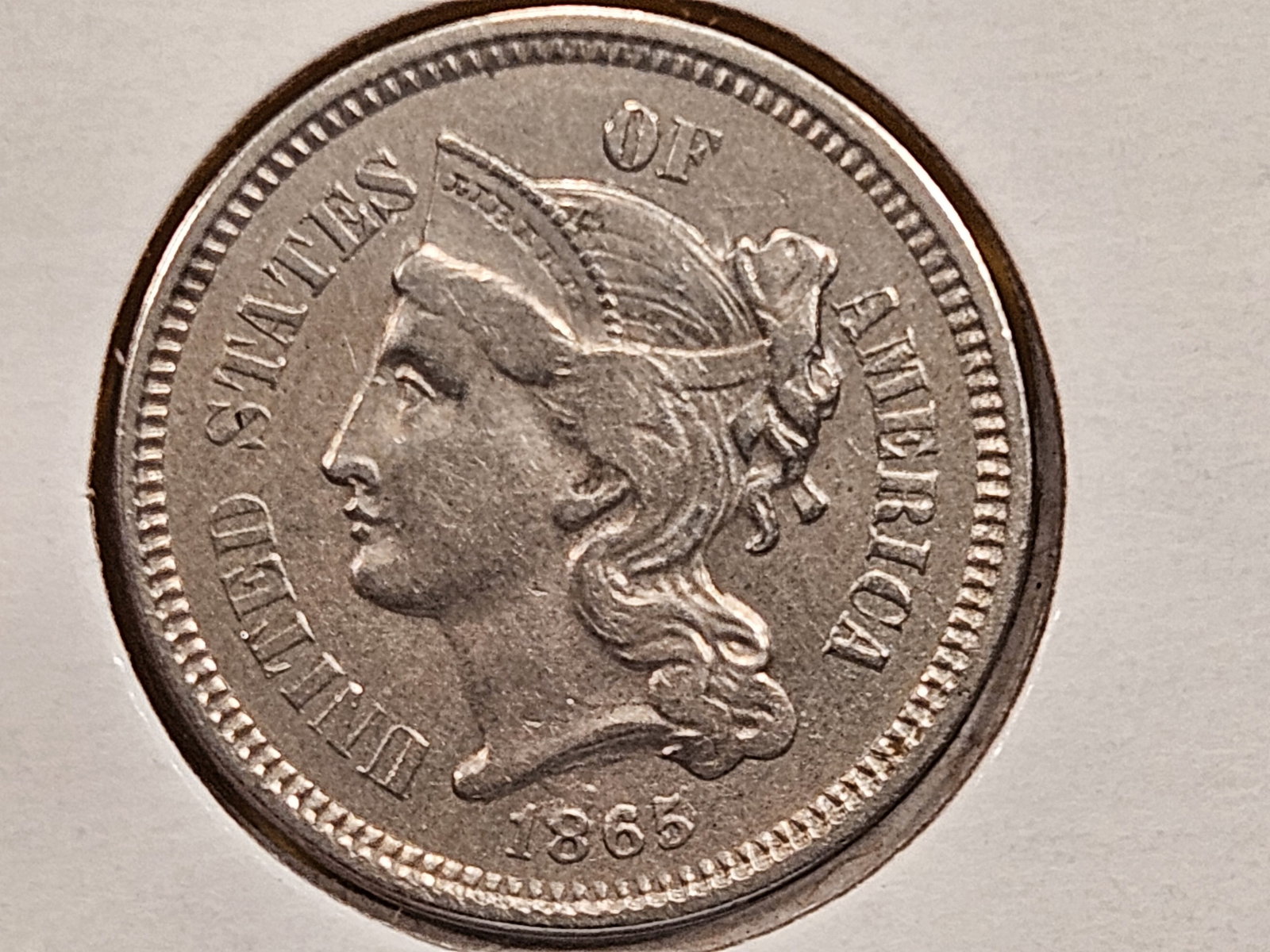 1865 Three Cent Nickel (1 of 3)