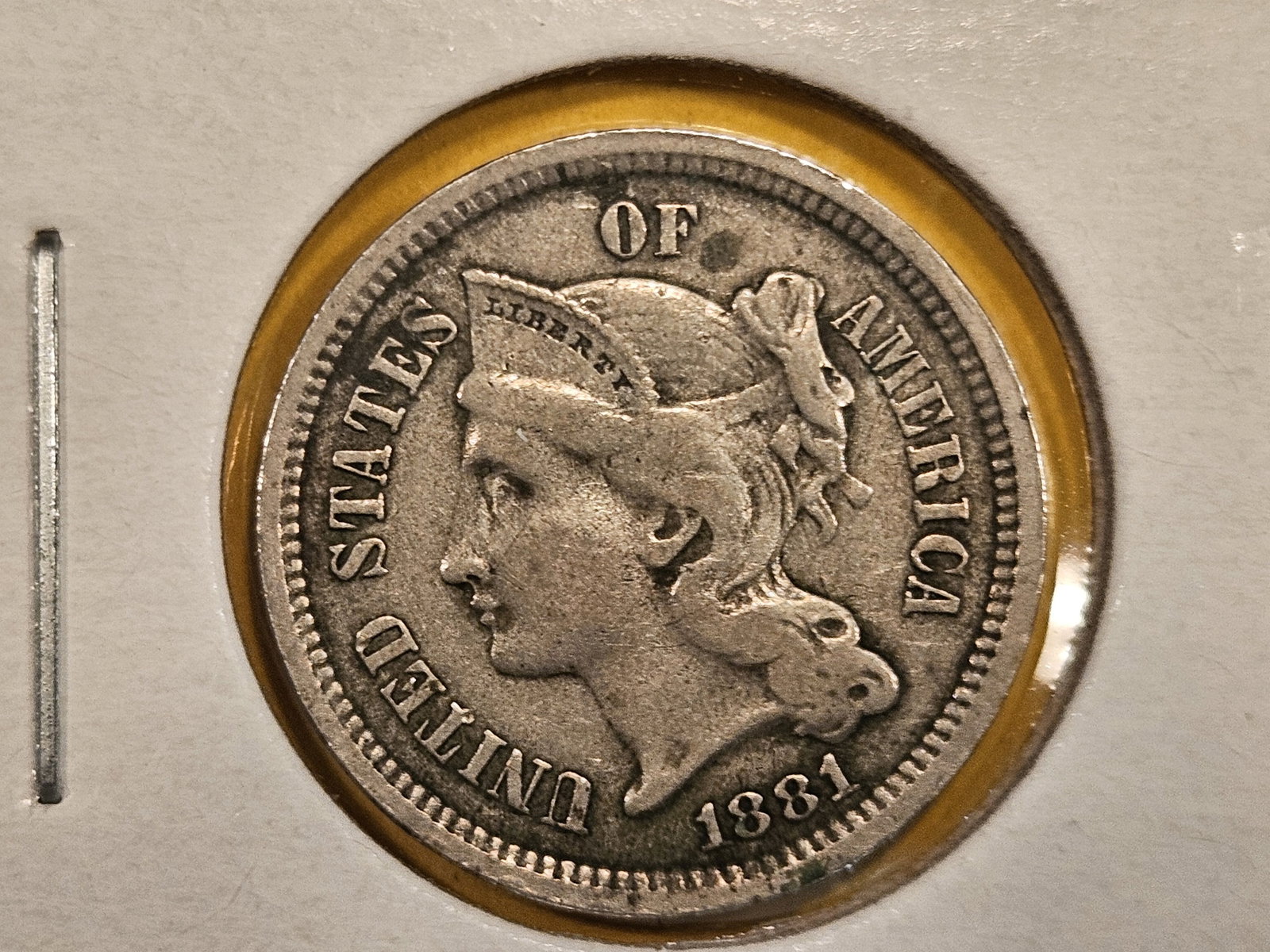 1881 Three Cent Nickel (1 of 3)