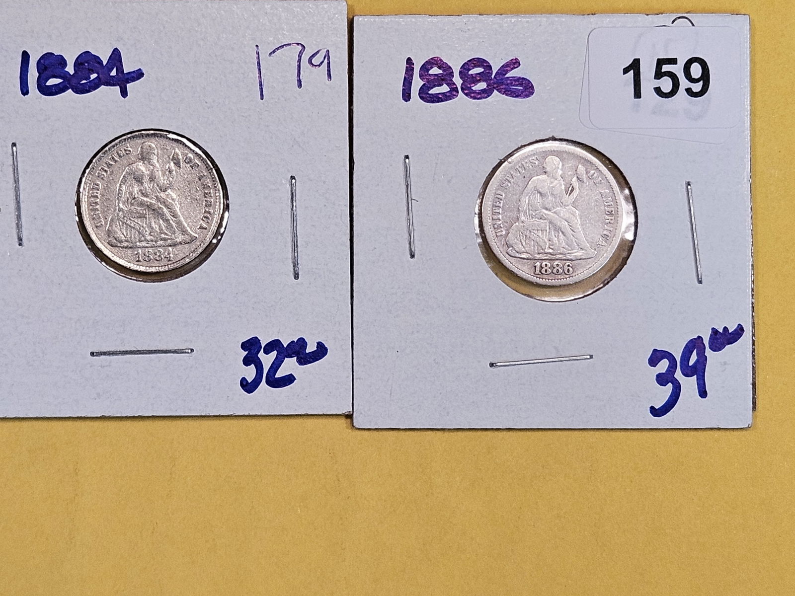 1884 and 1886 Seated Liberty Dimes (1 of 2)