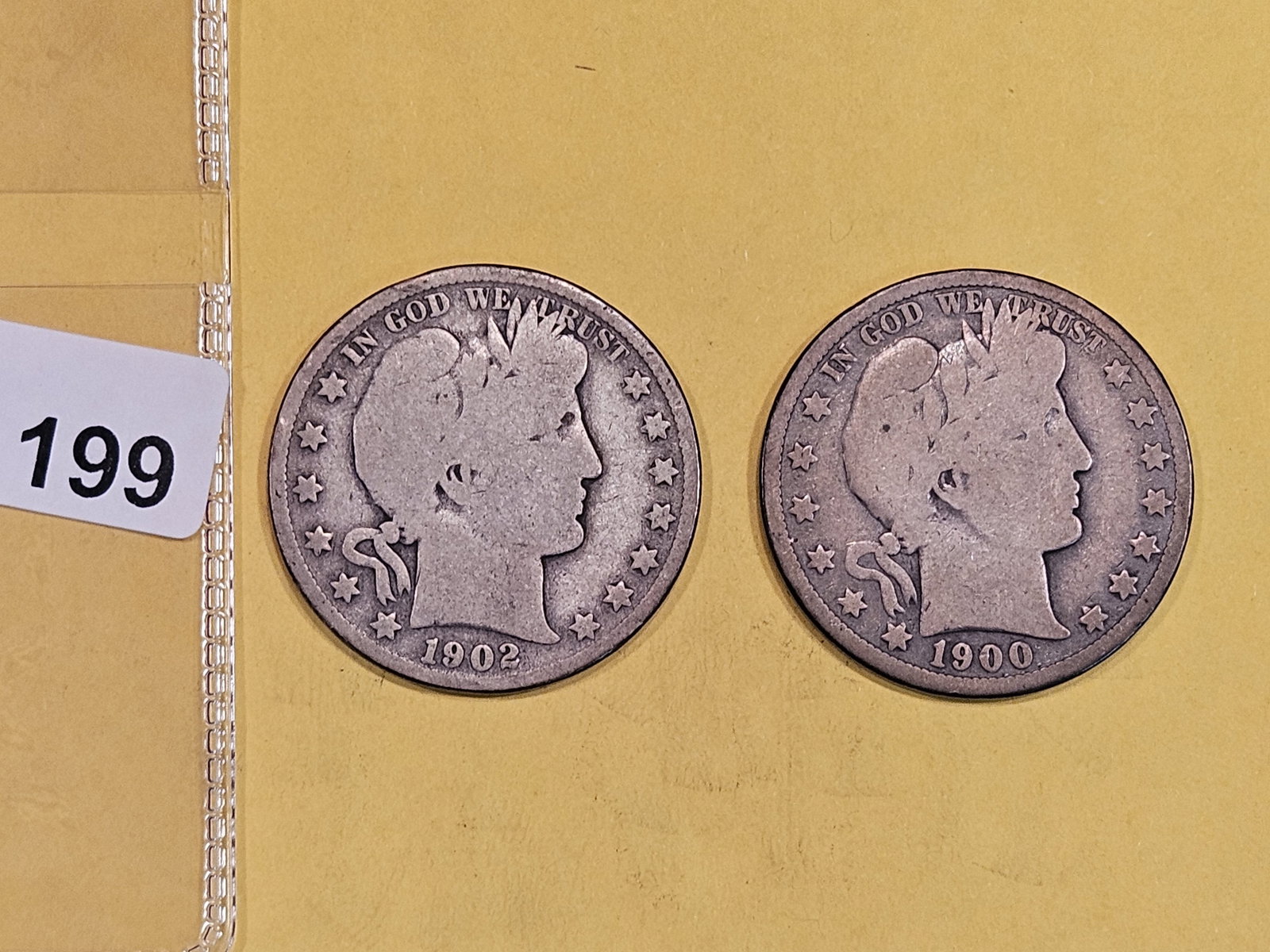 Two little better Barber half Dollars (1 of 2)