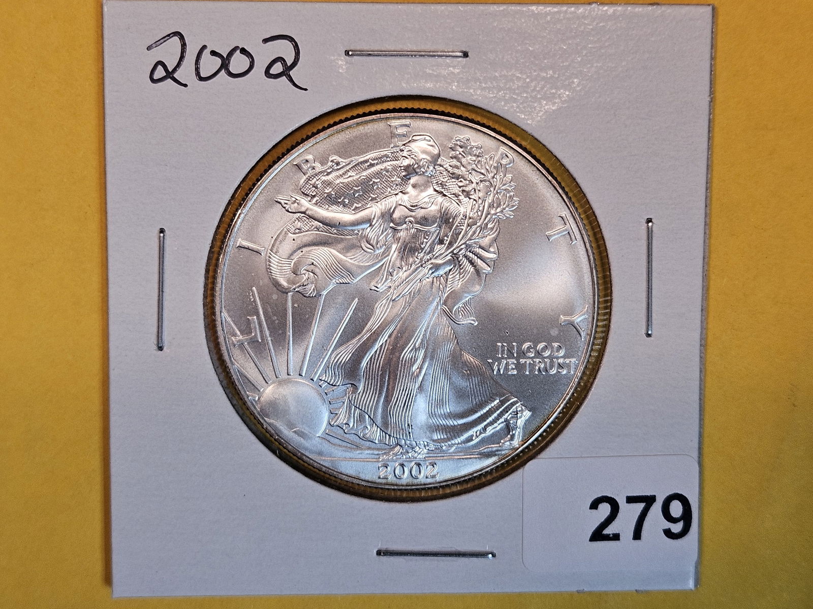 GEM Brilliant Uncirculated 2002 American Silver Eagle (1 of 2)