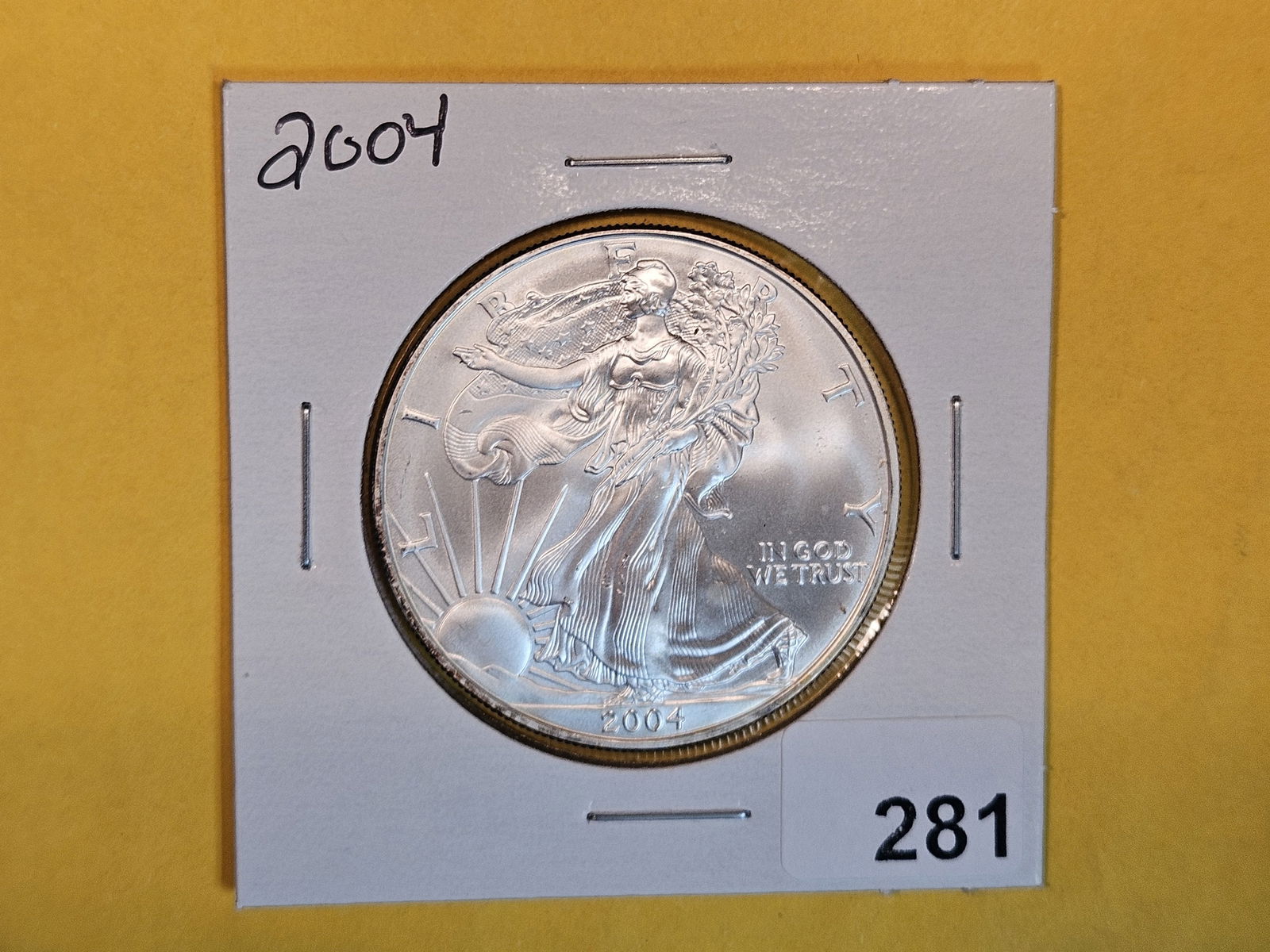 GEM Brilliant Uncirculated 2004 American Silver Eagle (1 of 2)