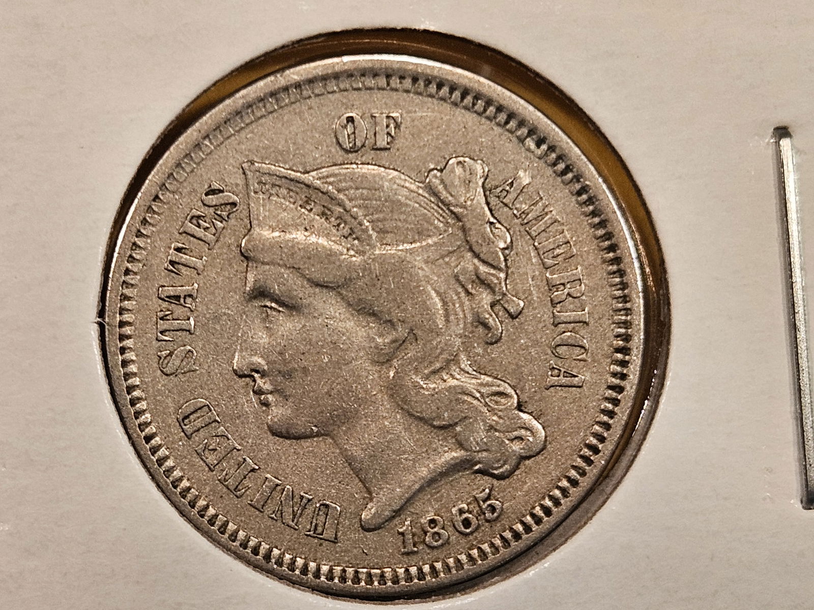 1865 Three Cent Nickel (1 of 3)