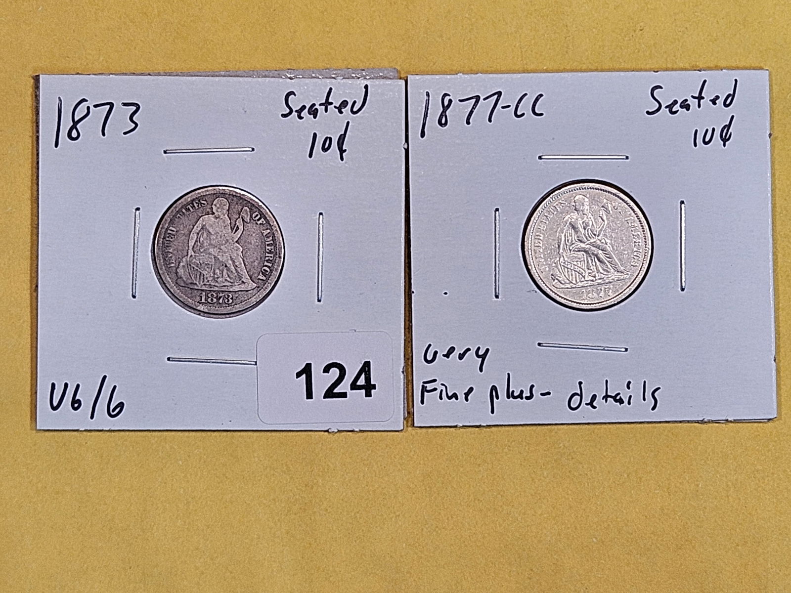 1873 and 1877-CC Seated Liberty Dimes (1 of 4)