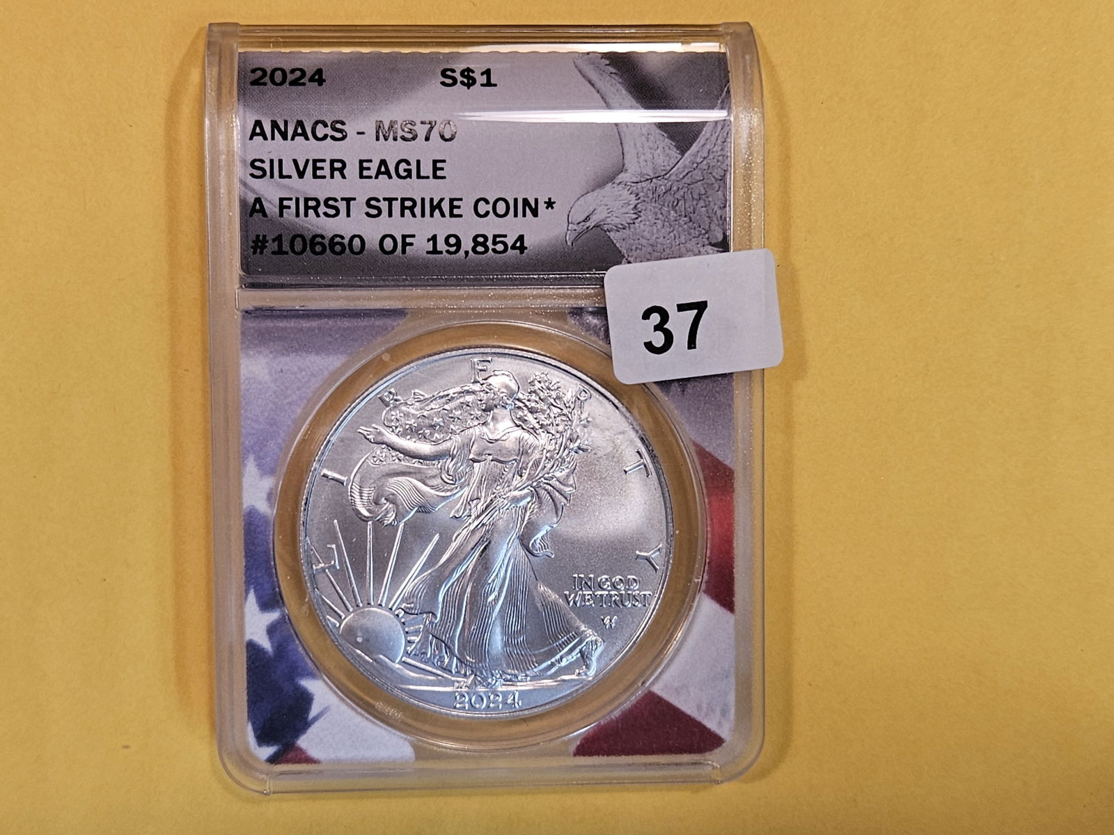 PERFECT! ANACS 2024 American Silver Eagle in Mint State 70 (1 of 2)
