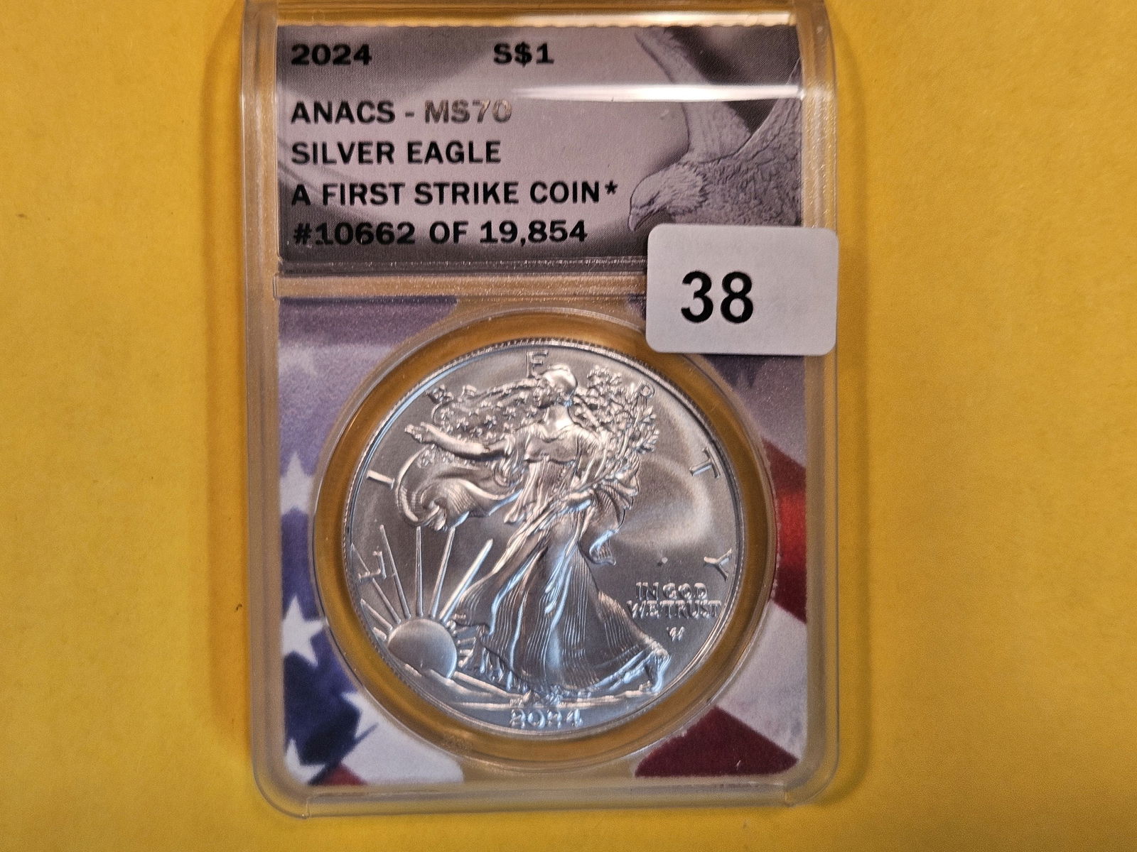 PERFECT! ANACS 2024 American Silver Eagle in Mint State 70 (1 of 1)